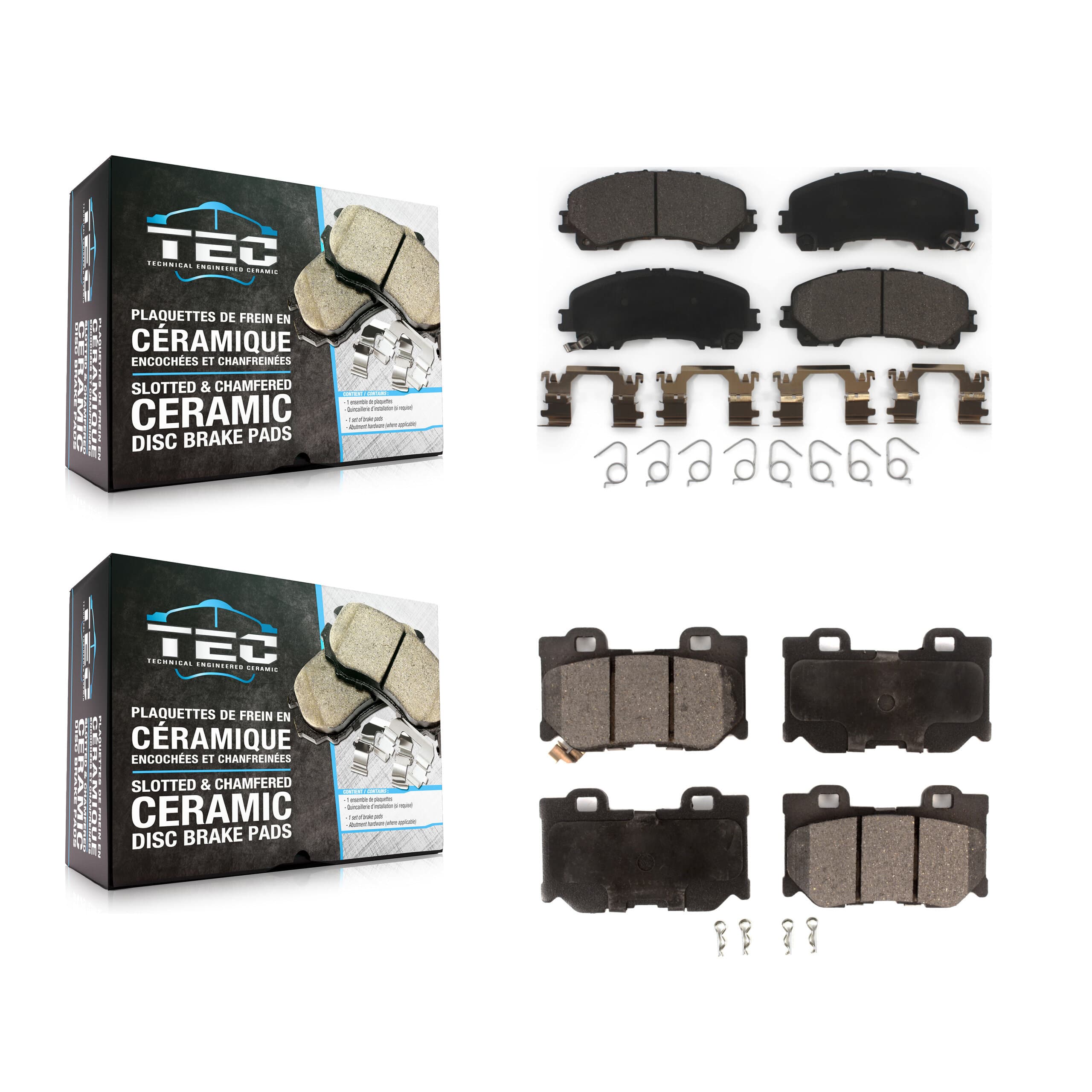 TEC - KTC-100925 - Front and Rear Disc Brake Pad Kits image 1