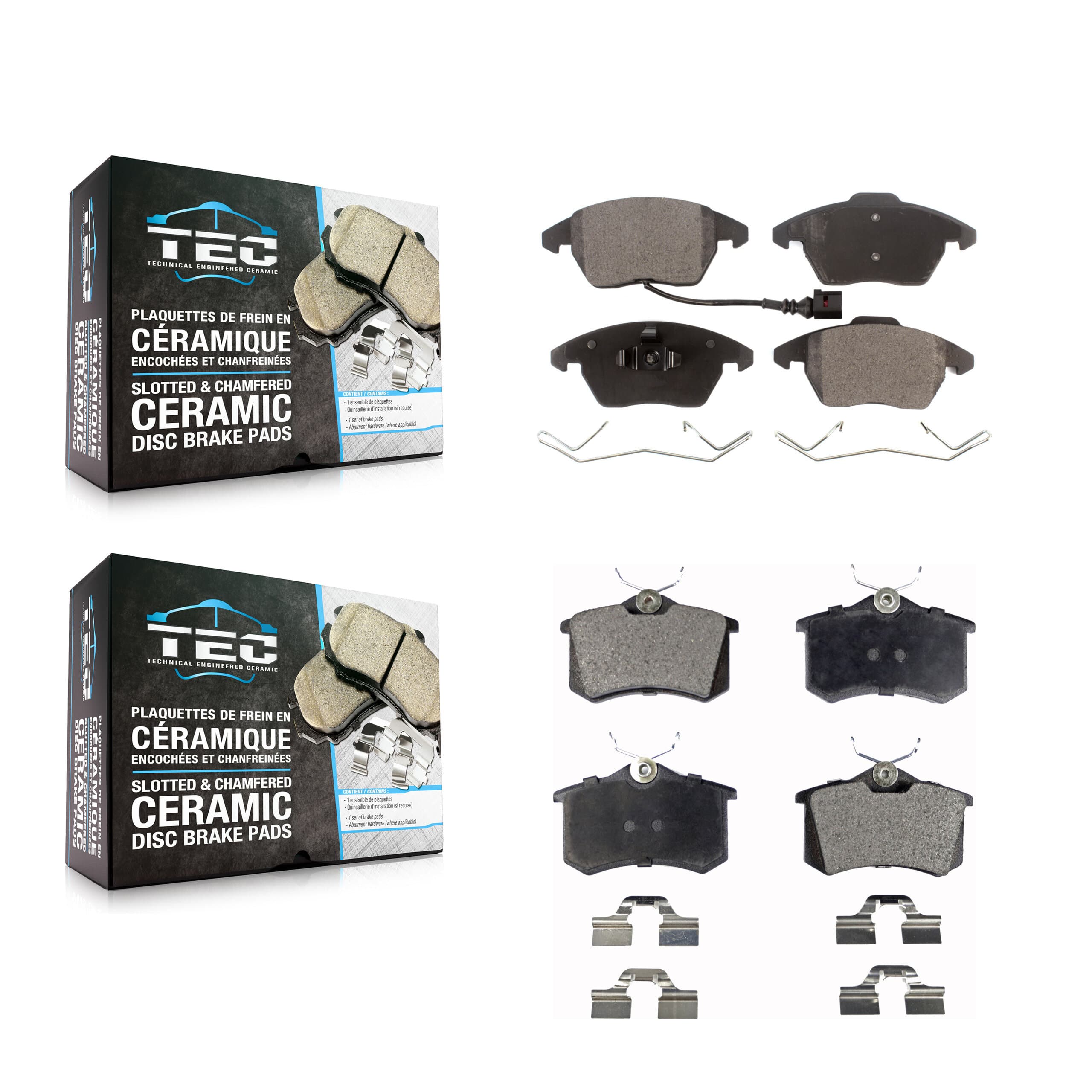 TEC - KTC-100928 - Front and Rear Disc Brake Pad Kits image 1