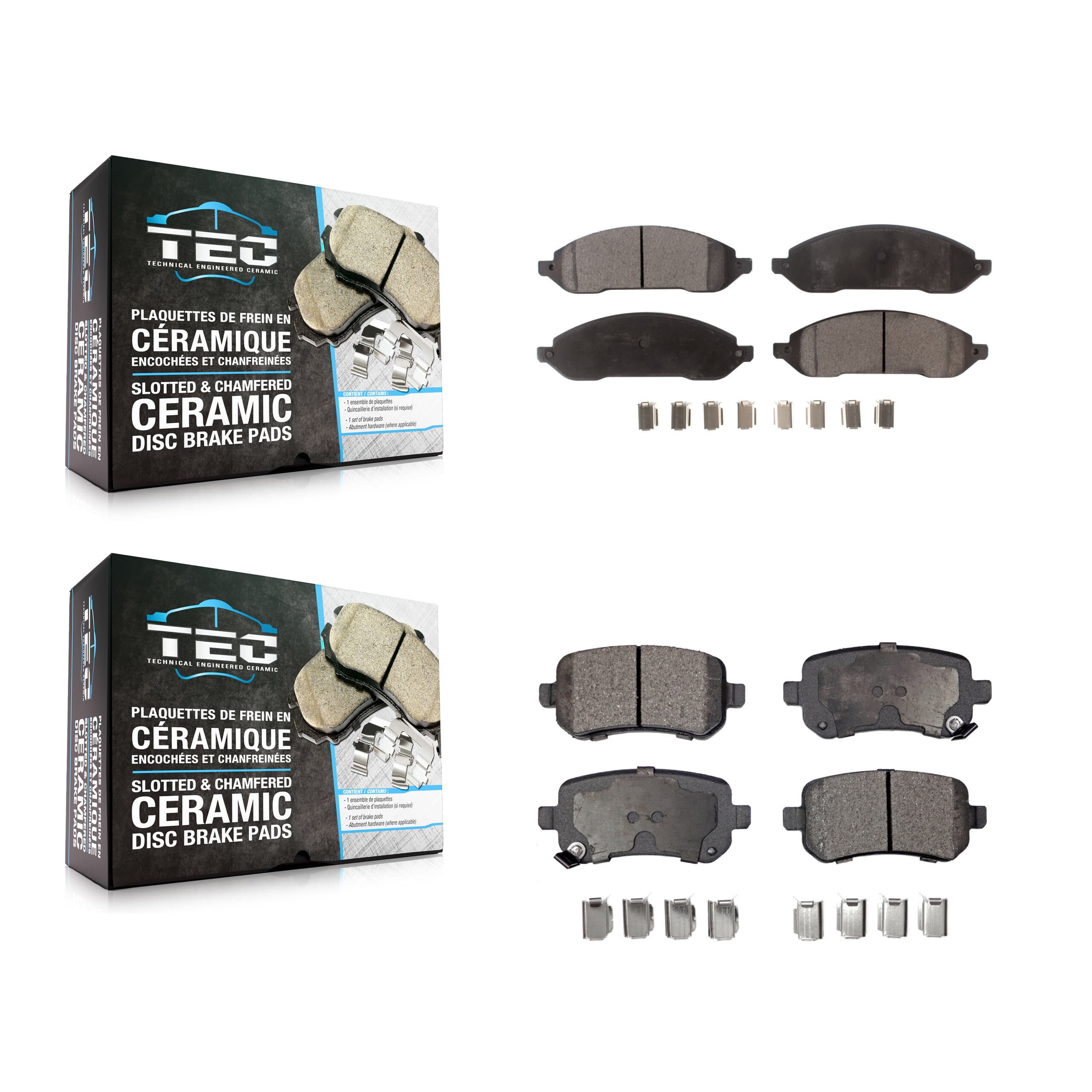 TEC - KTC-100934 - Front and Rear Disc Brake Pad Kits image 1