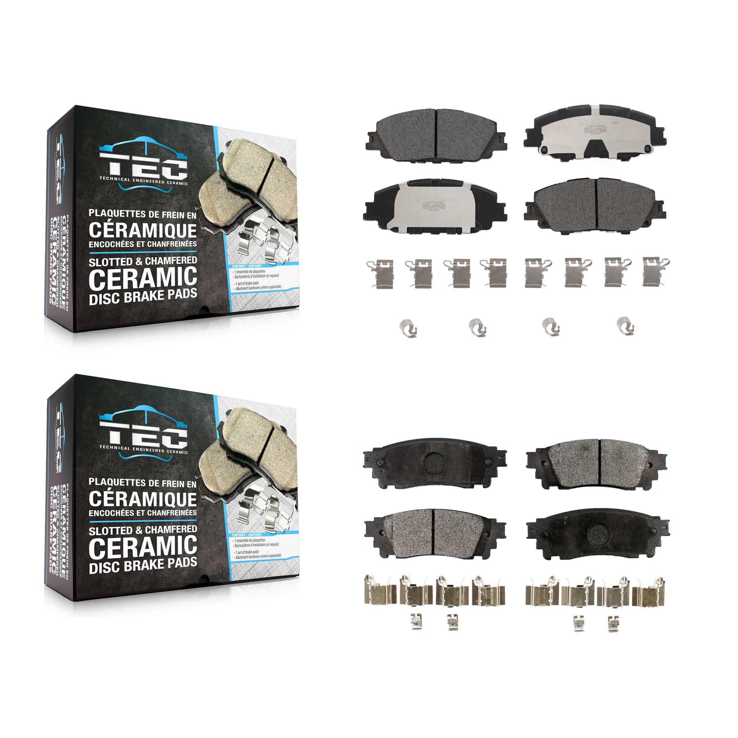 TEC - KTC-100940 - Front and Rear Disc Brake Pad Kits image 1
