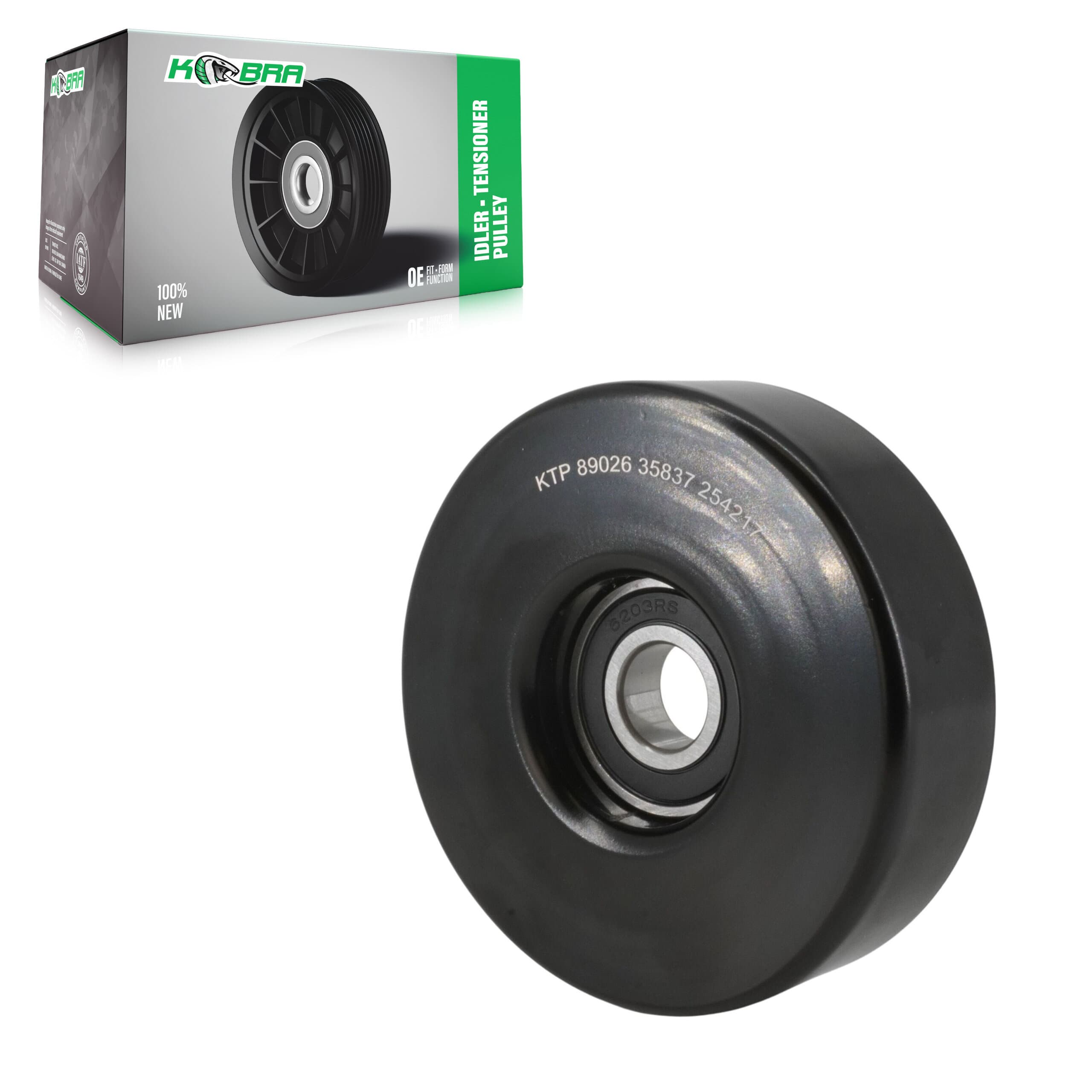 Kobra - KTP-89026 - Smooth Pulley Accessory Drive Belt Idler Pulley image 1