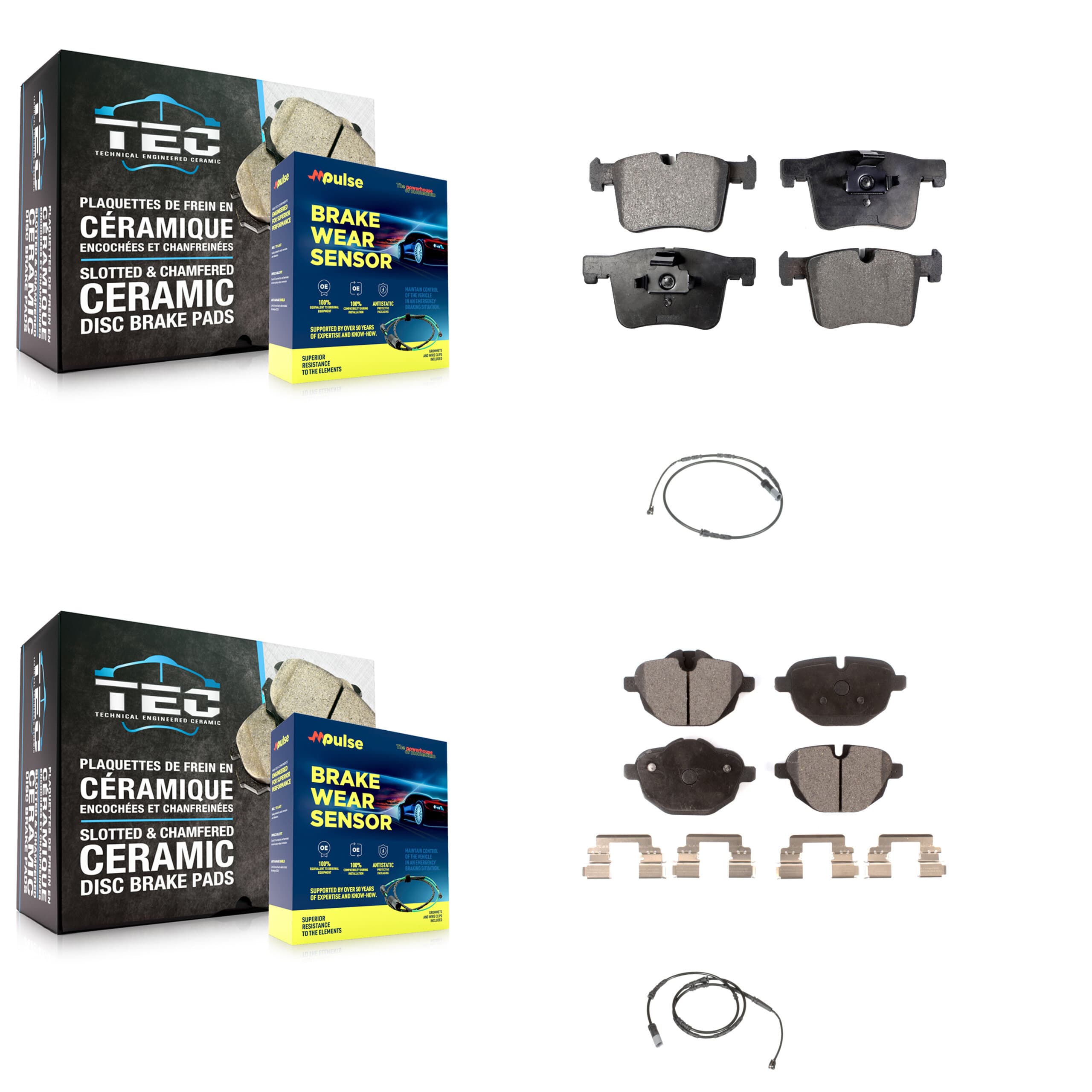 TEC - KTW-100258 - Front and Rear Disc Brake Pad Kits image 1