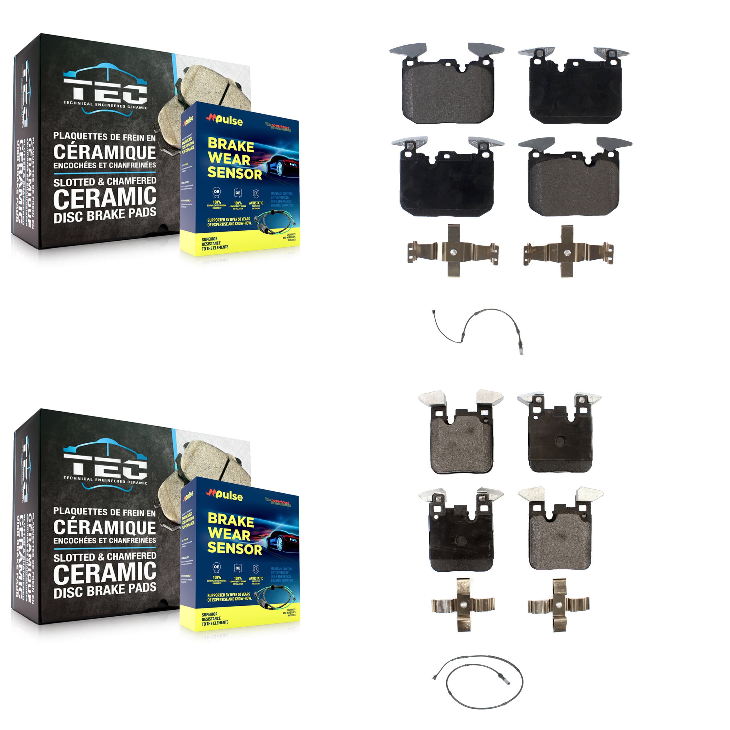TEC - KTW-100284 - Front and Rear Disc Brake Pad Kits image 1