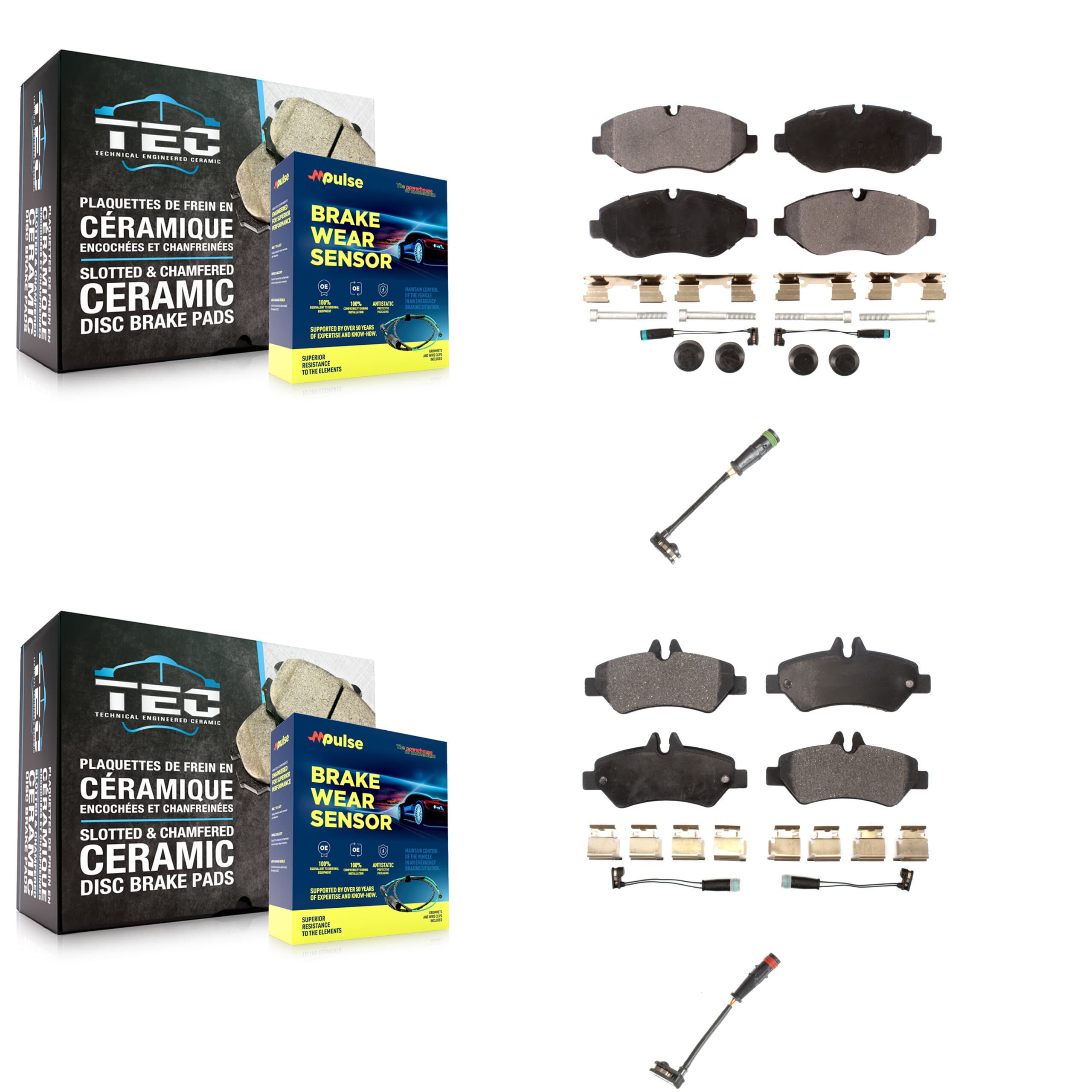 TEC - KTW-100305 - Front and Rear Disc Brake Pad Kits image 1