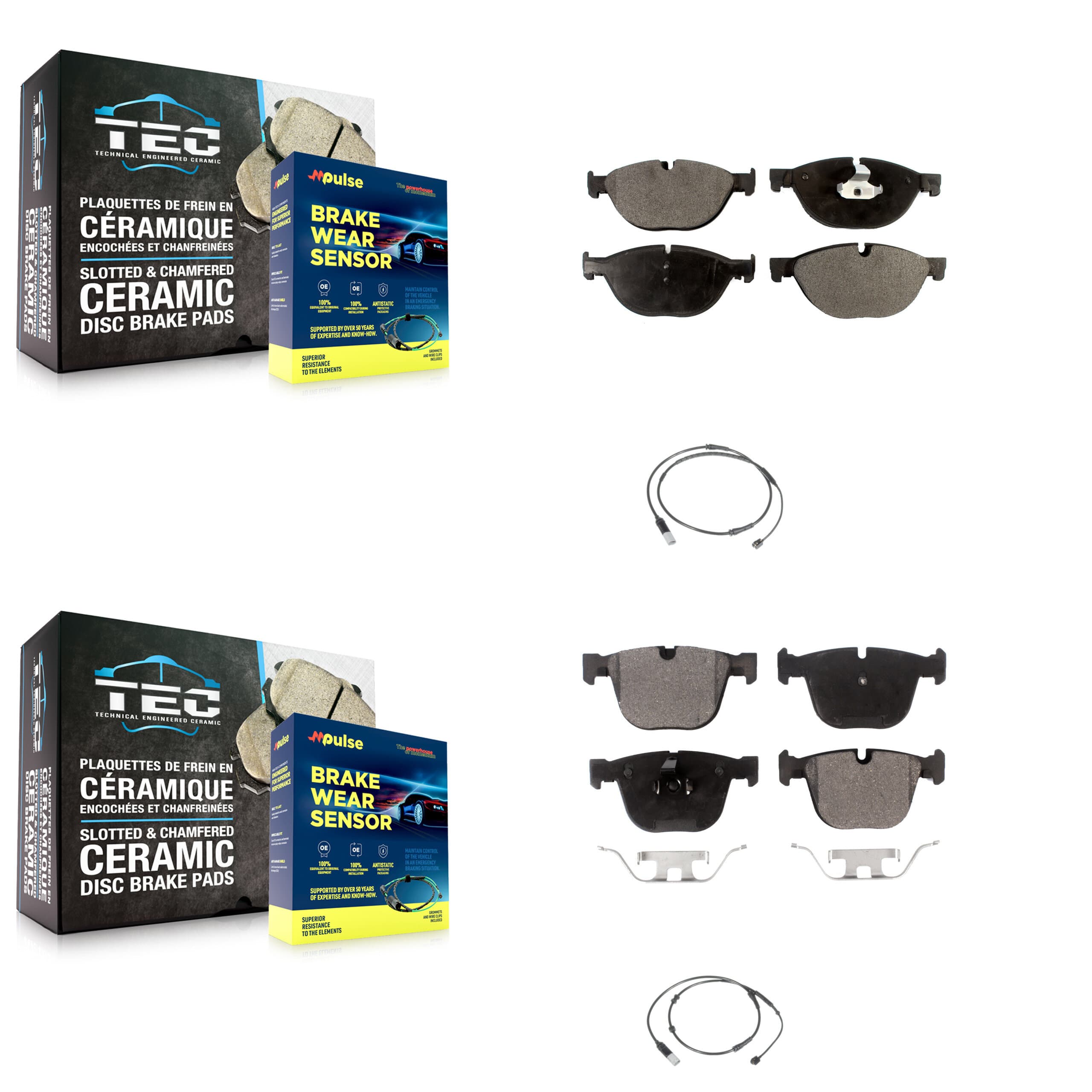 TEC - KTW-100321 - Front and Rear Disc Brake Pad Kits image 1