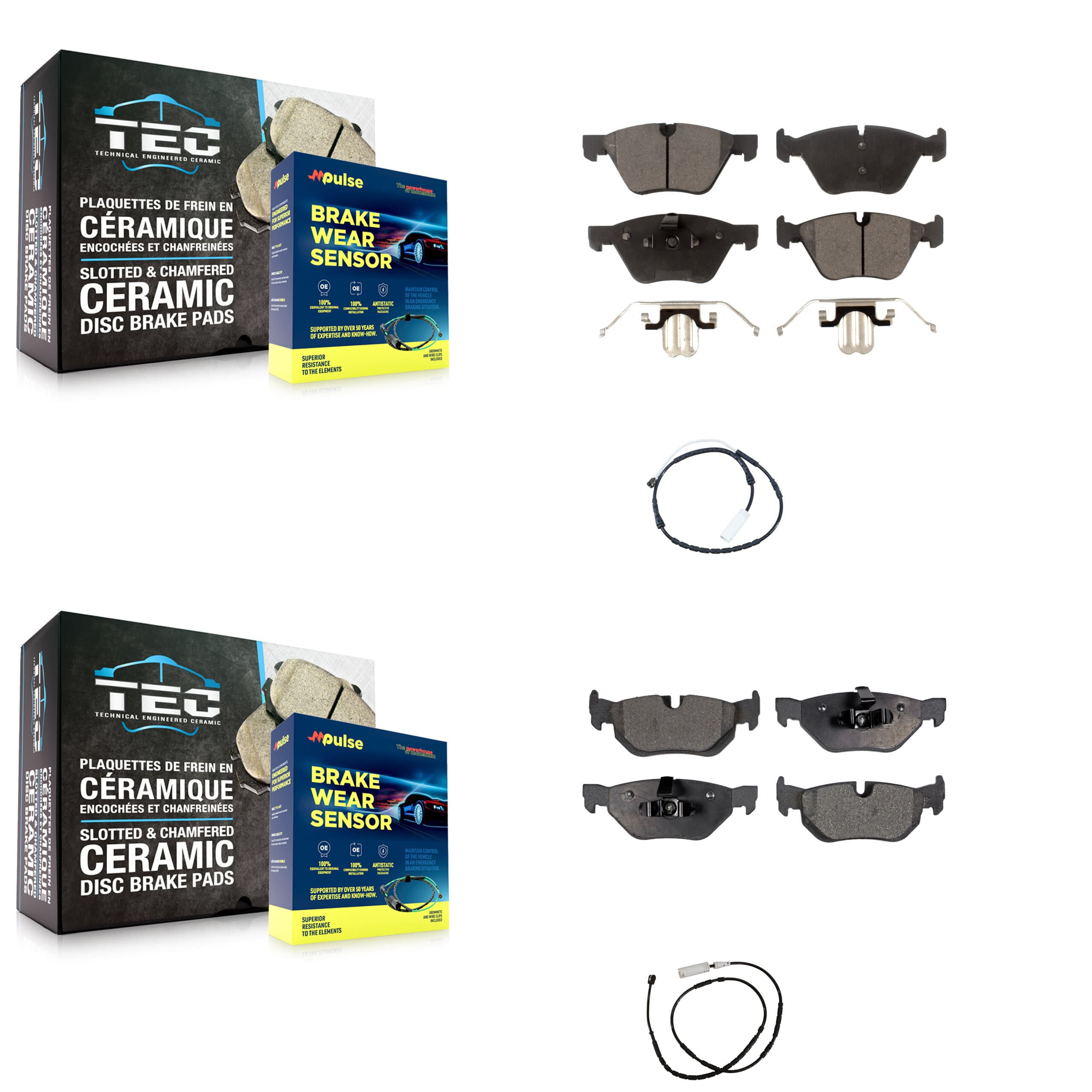 TEC - KTW-100347 - Front and Rear Disc Brake Pad Kits image 1