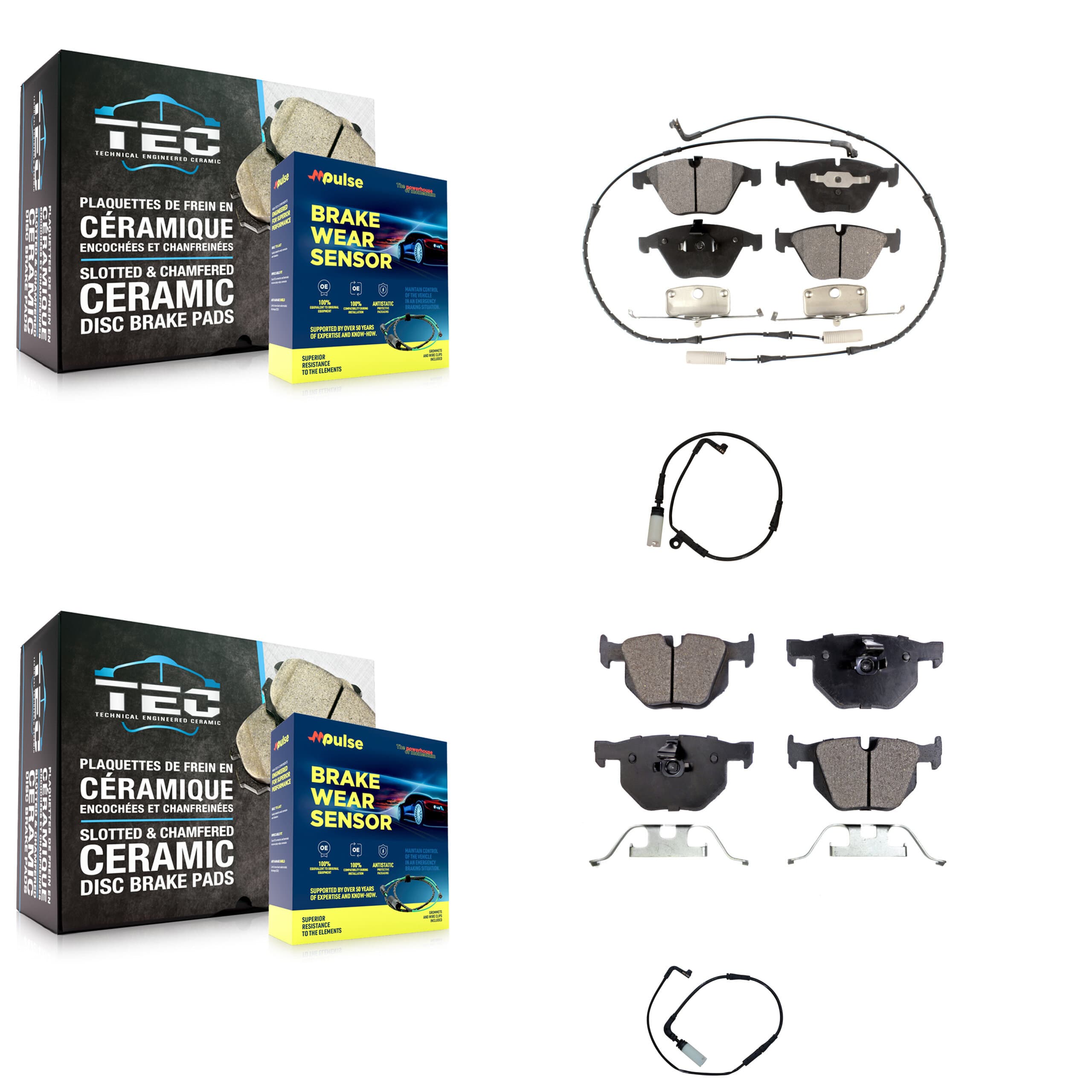 TEC - KTW-100376 - Front and Rear Disc Brake Pad Kits image 1