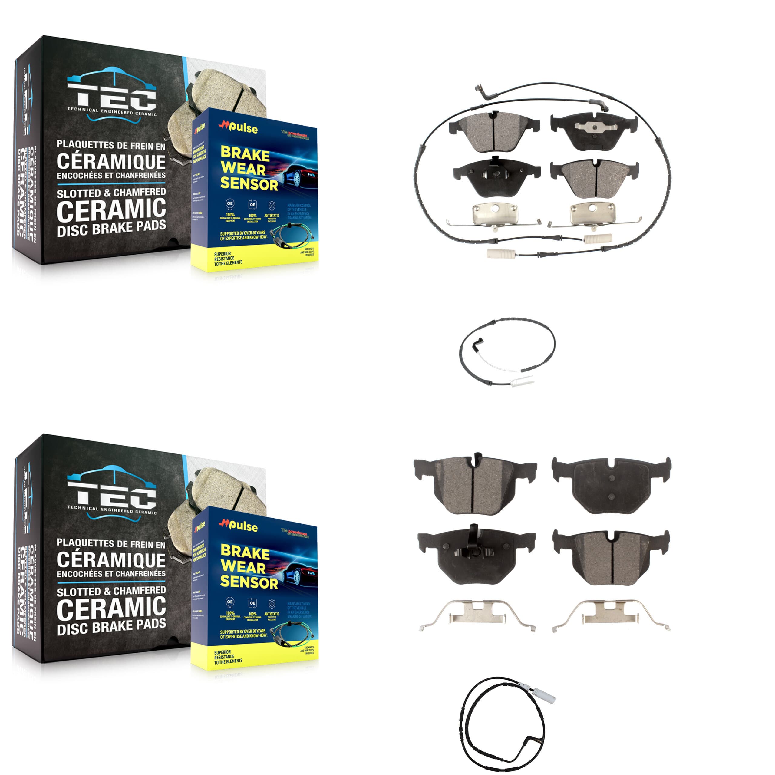 TEC - KTW-100382 - Front and Rear Disc Brake Pad Kits image 1