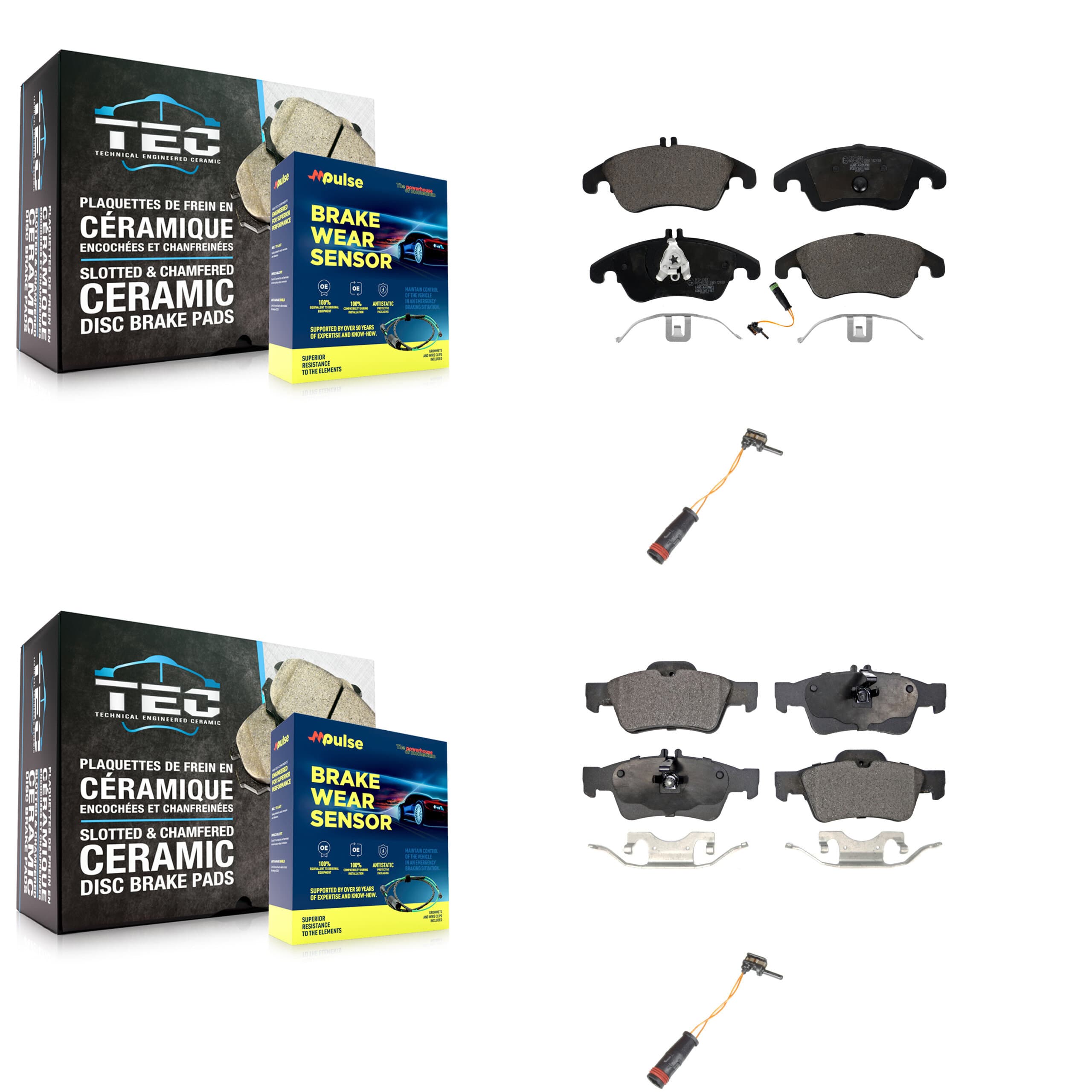 TEC - KTW-100397 - Front and Rear Disc Brake Pad Kits image 1