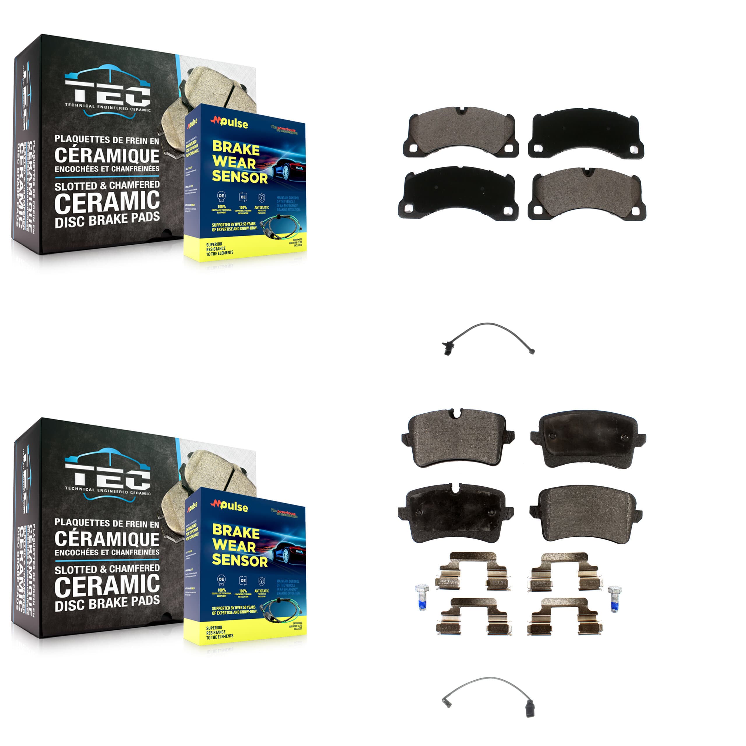 TEC - KTW-100410 - Front and Rear Disc Brake Pad Kits image 1