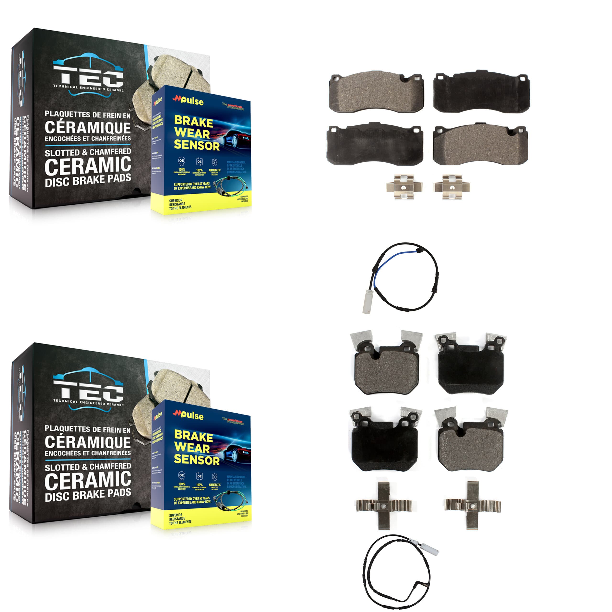 TEC - KTW-100421 - Front and Rear Disc Brake Pad Kits image 1