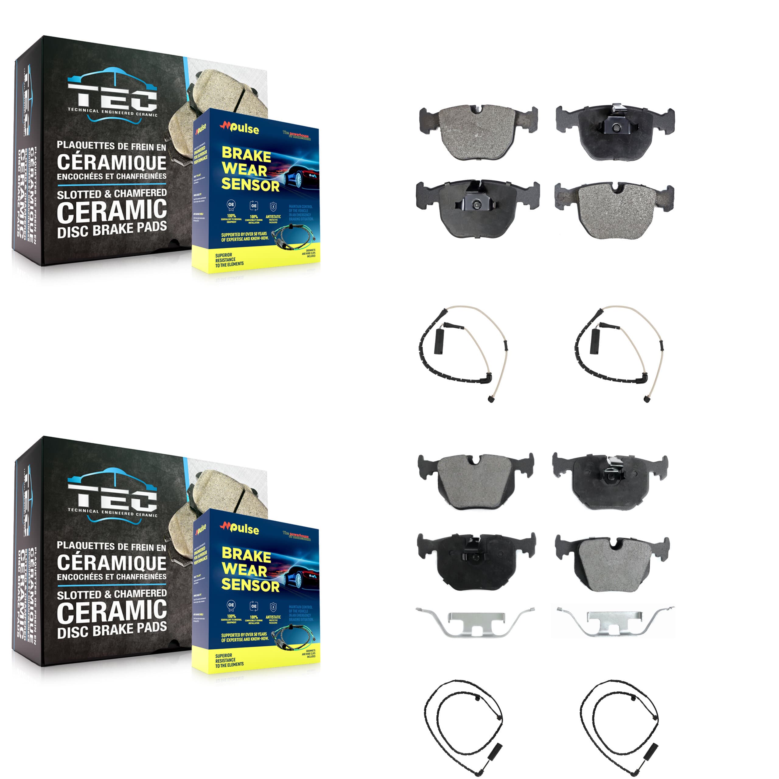 TEC - KTW-100484 - Front and Rear Disc Brake Pad Kits image 1