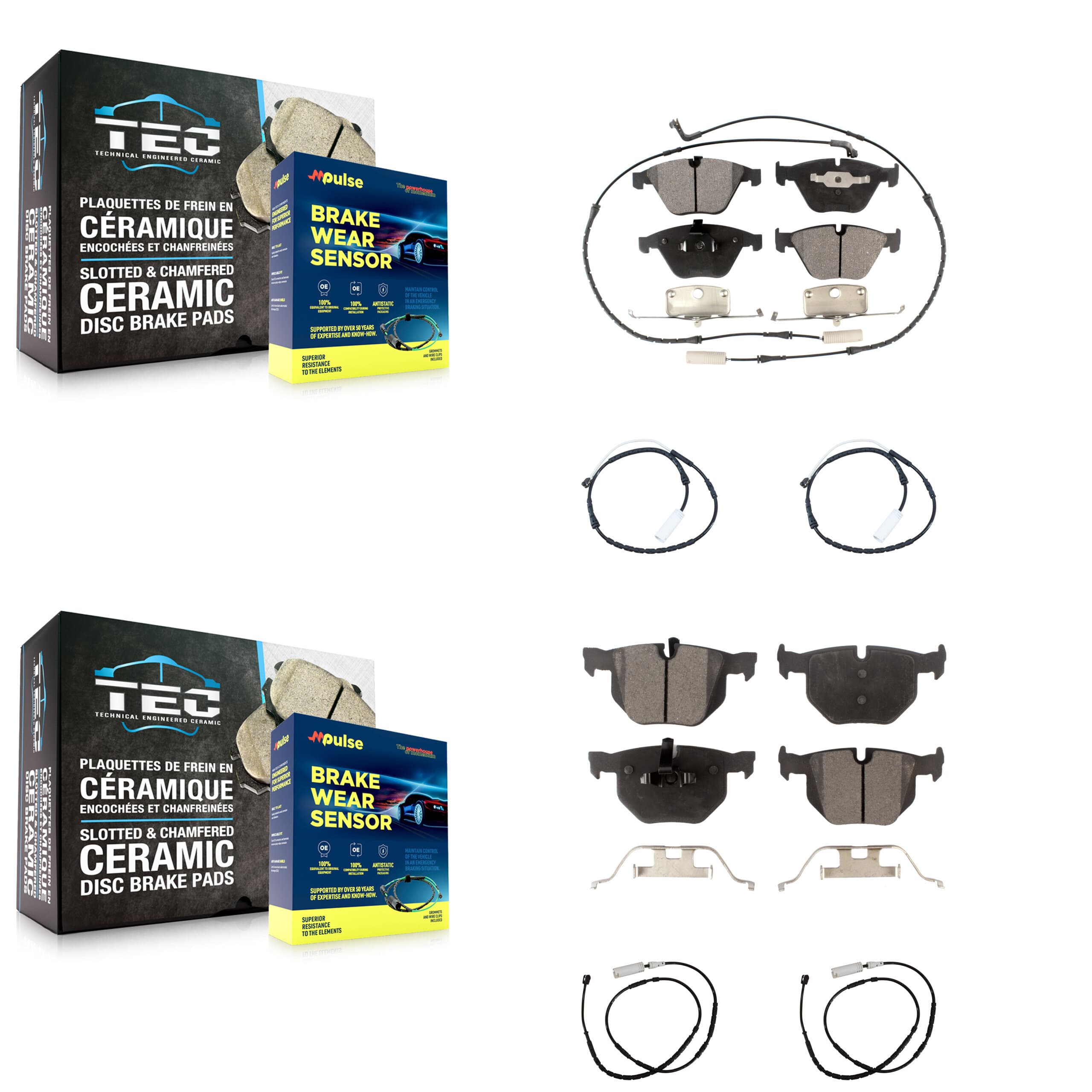 TEC - KTW-100512 - Front and Rear Disc Brake Pad Kits image 1