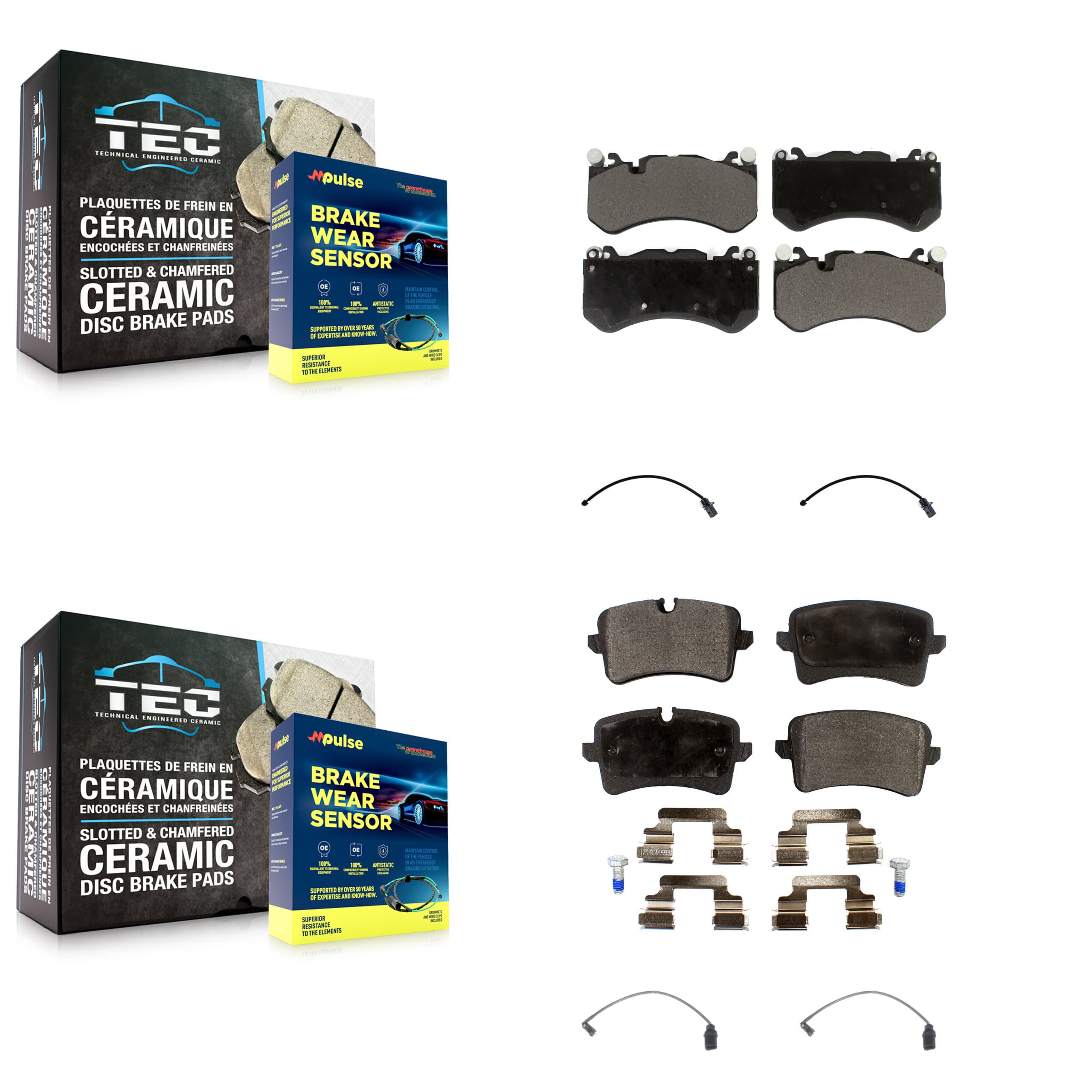 TEC - KTW-100528 - Front and Rear Disc Brake Pad Kits image 1
