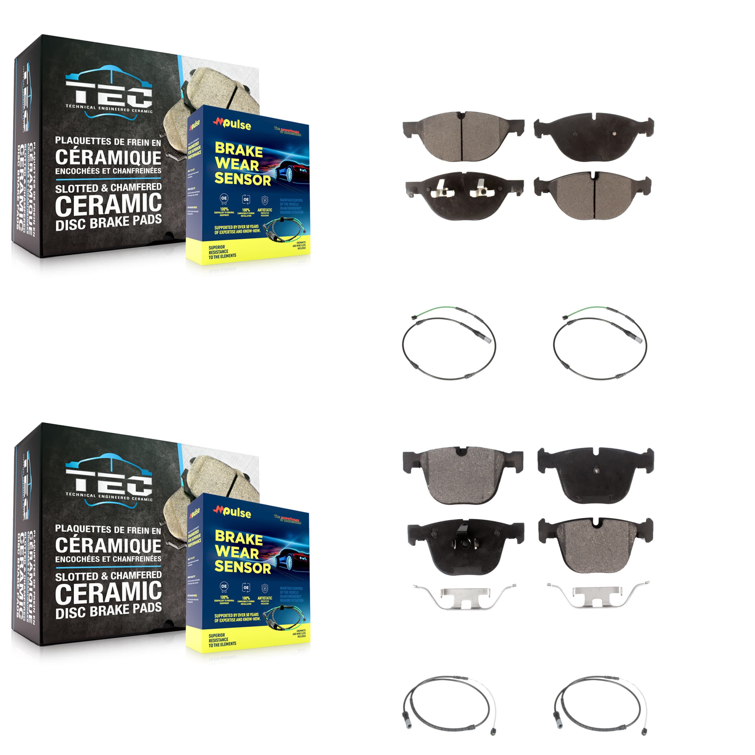 TEC - KTW-100532 - Front and Rear Disc Brake Pad Kits image 1