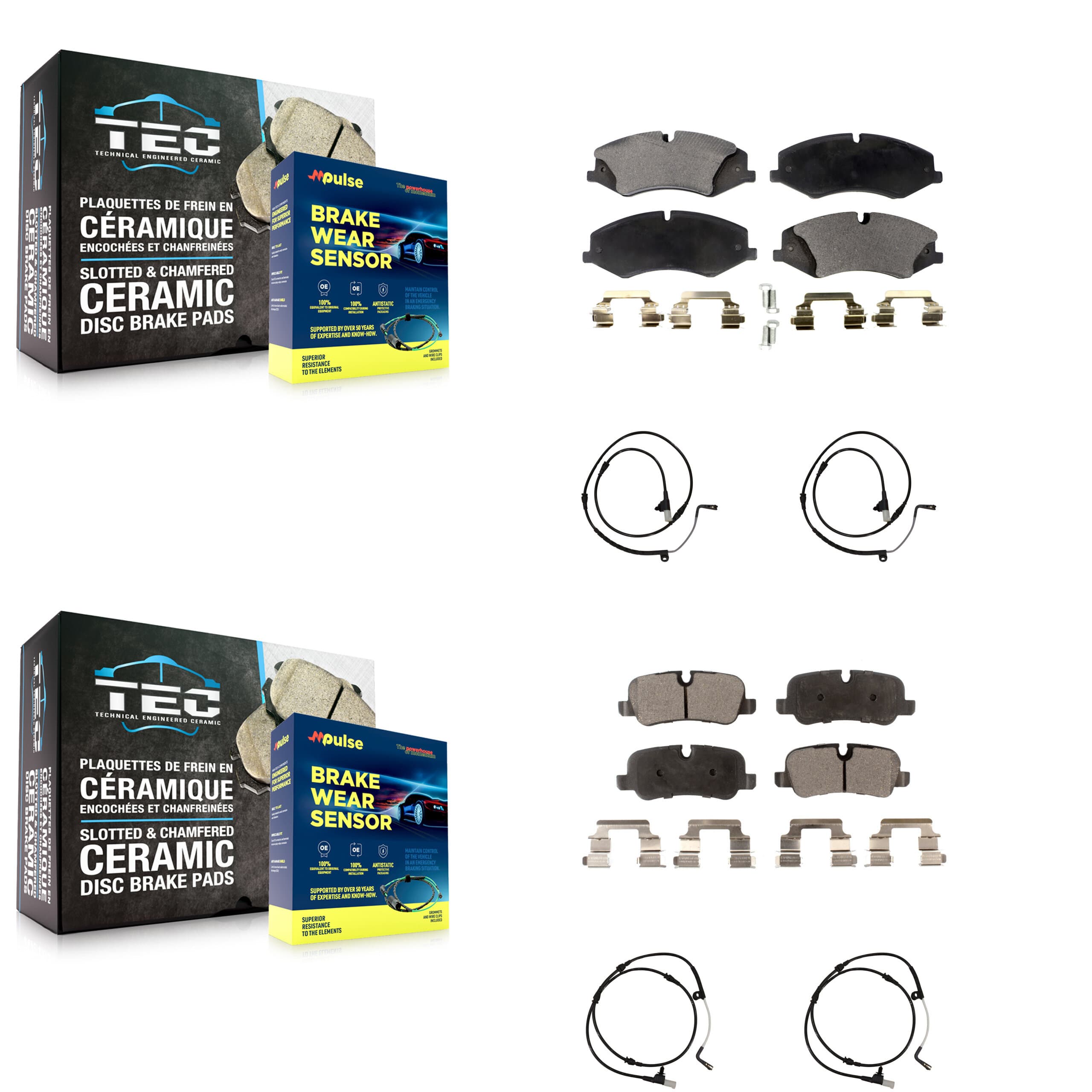 TEC - KTW-100537 - Front and Rear Disc Brake Pad Kits image 1