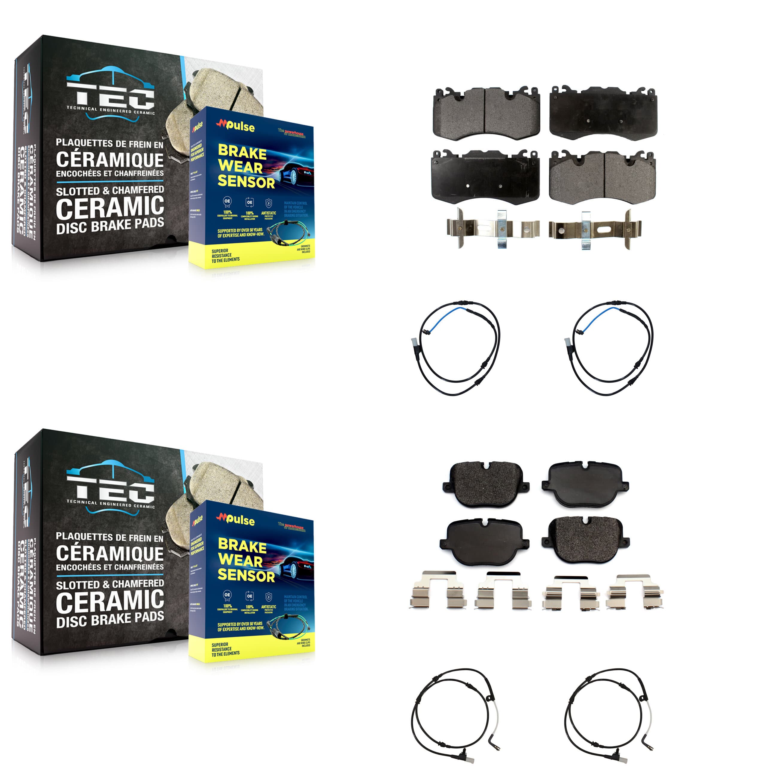 TEC - KTW-100538 - Front and Rear Disc Brake Pad Kits image 1