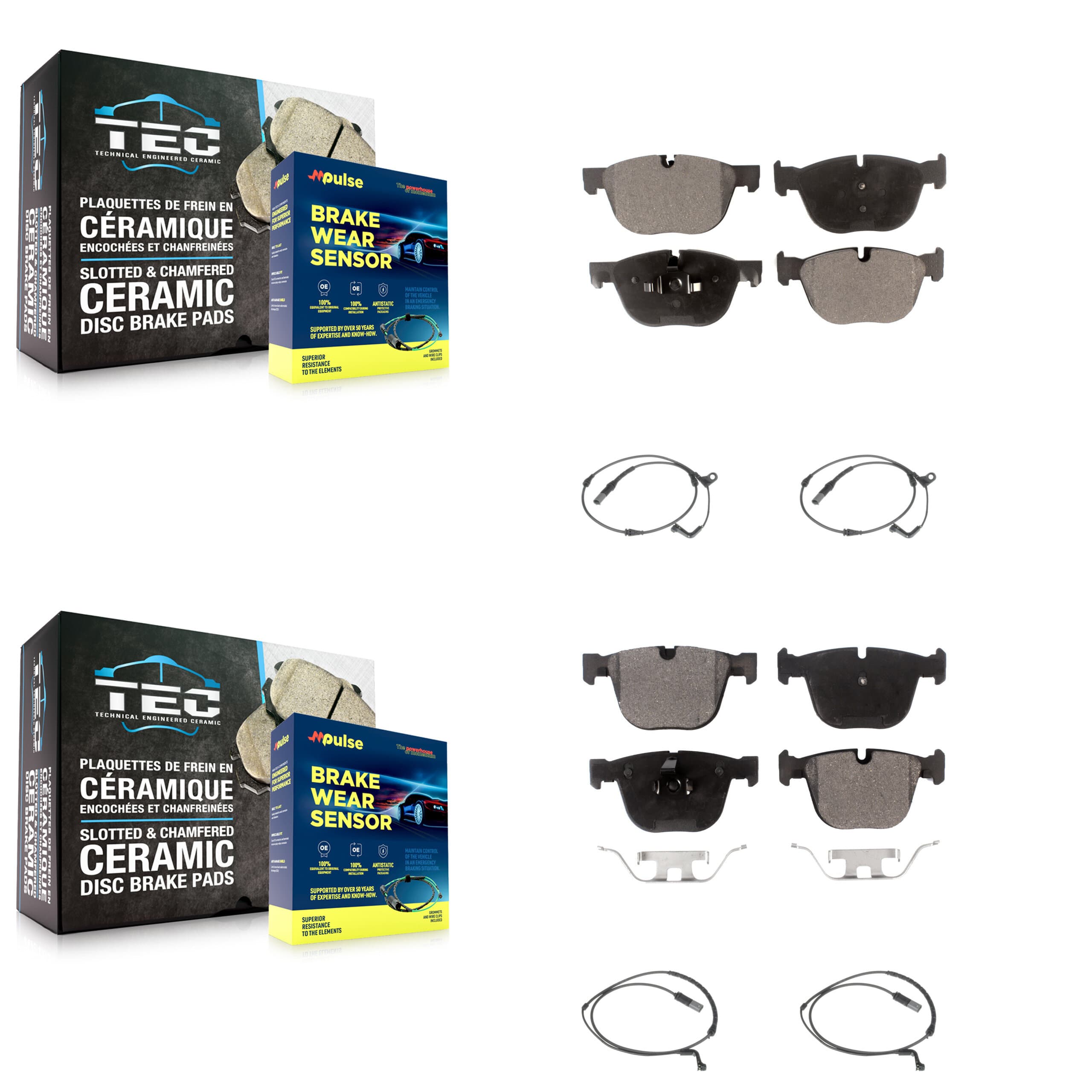 TEC - KTW-100541 - Front and Rear Disc Brake Pad Kits image 1
