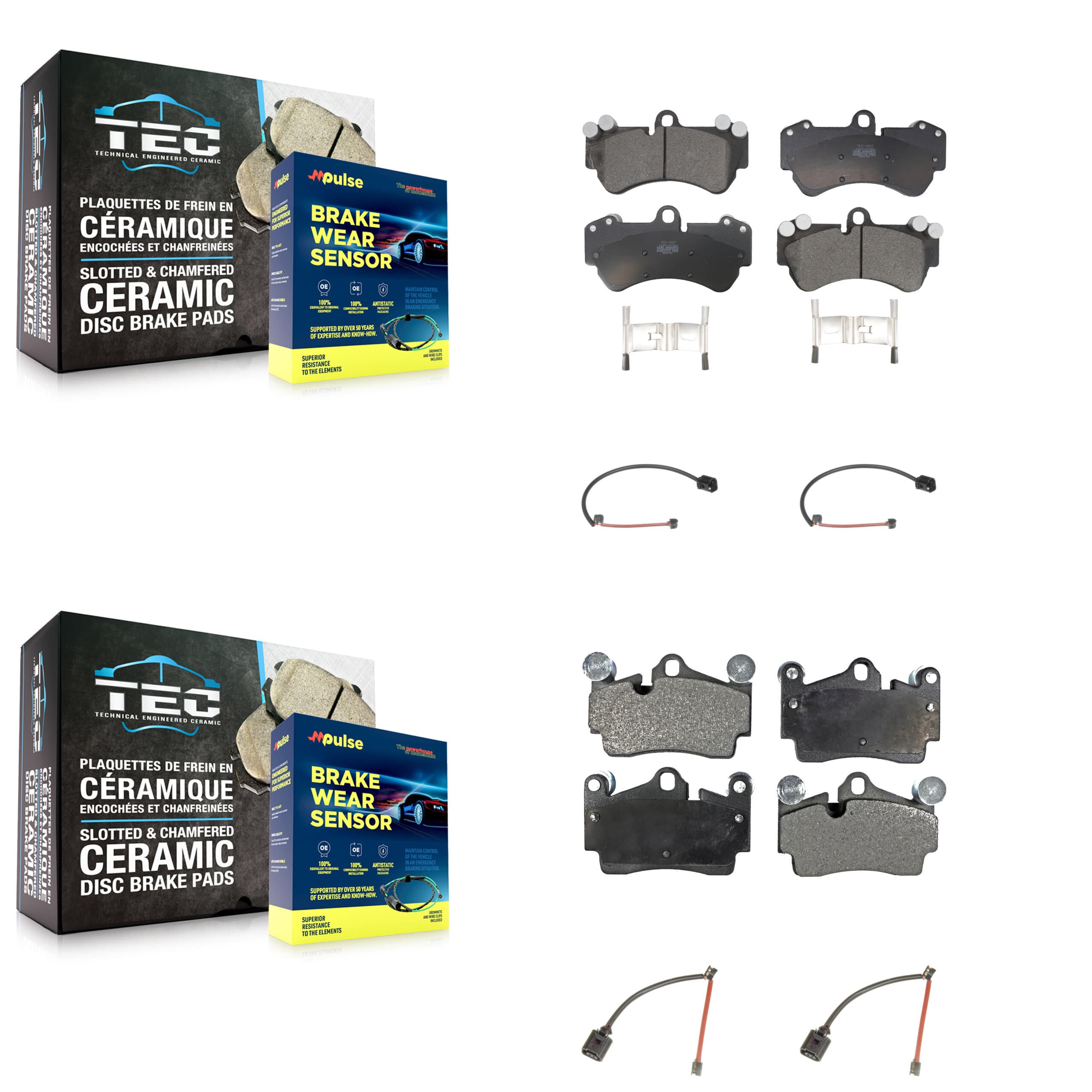 TEC - KTW-100548 - Front and Rear Disc Brake Pad Kits image 1
