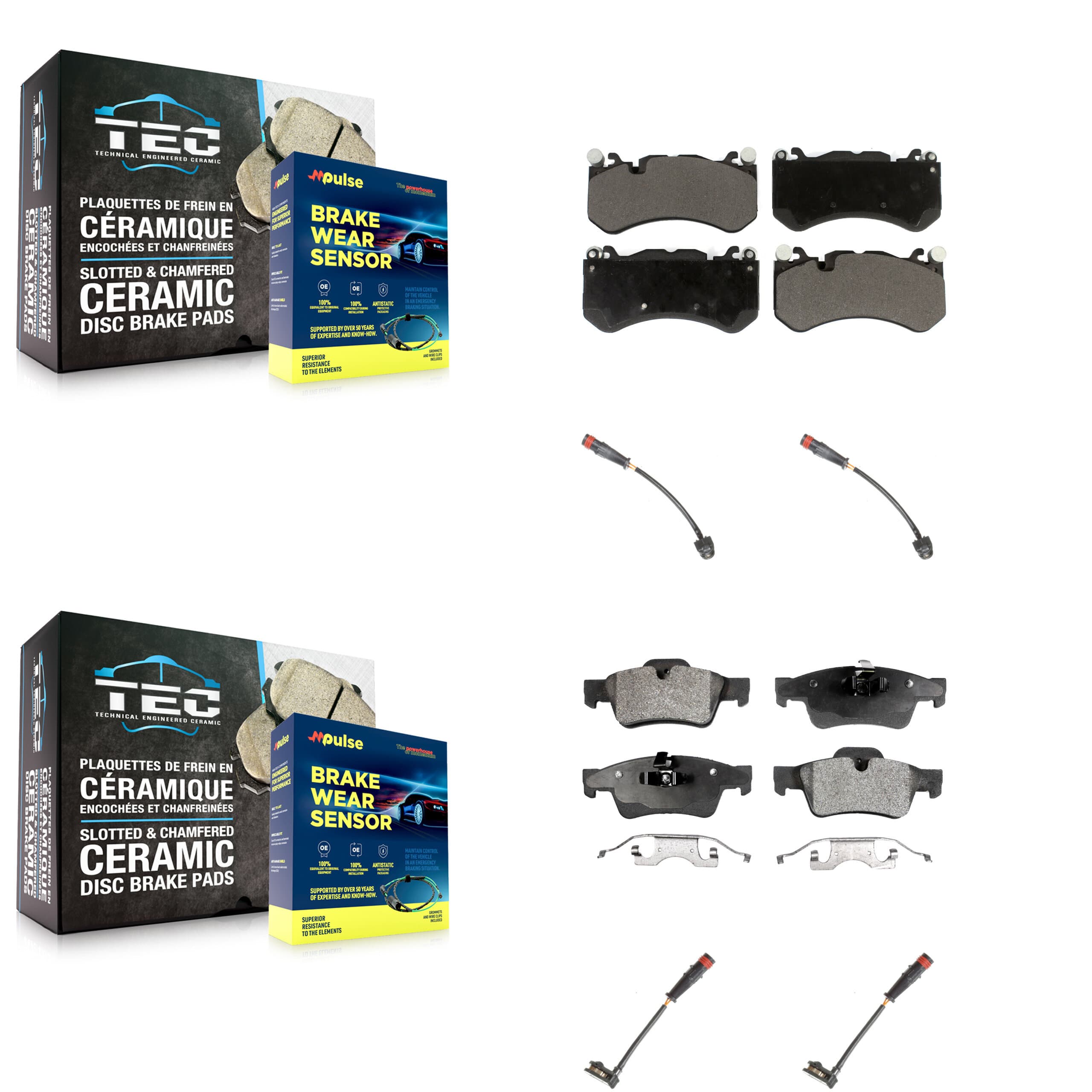 TEC - KTW-100559 - Front and Rear Disc Brake Pad Kits image 1