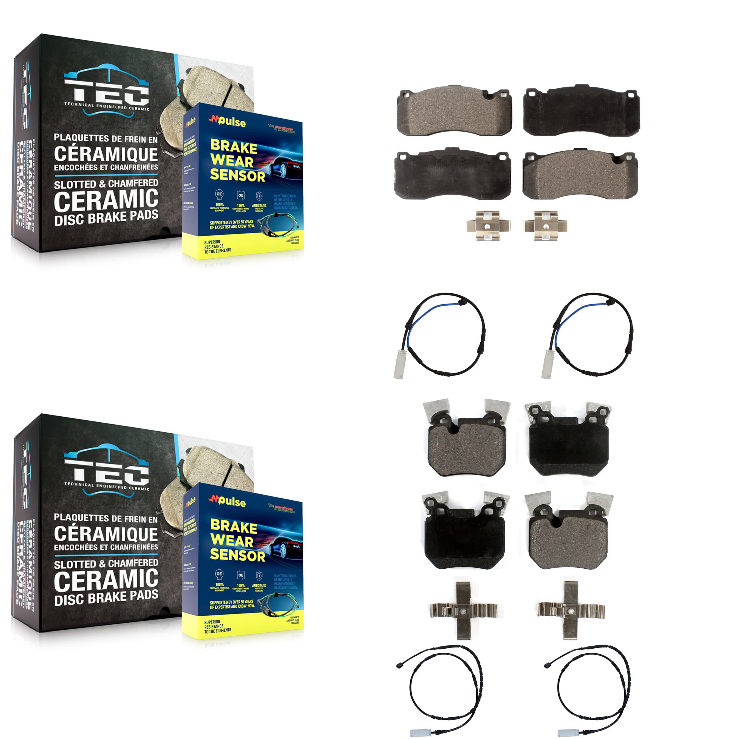 TEC - KTW-100571 - Front and Rear Disc Brake Pad Kits image 1