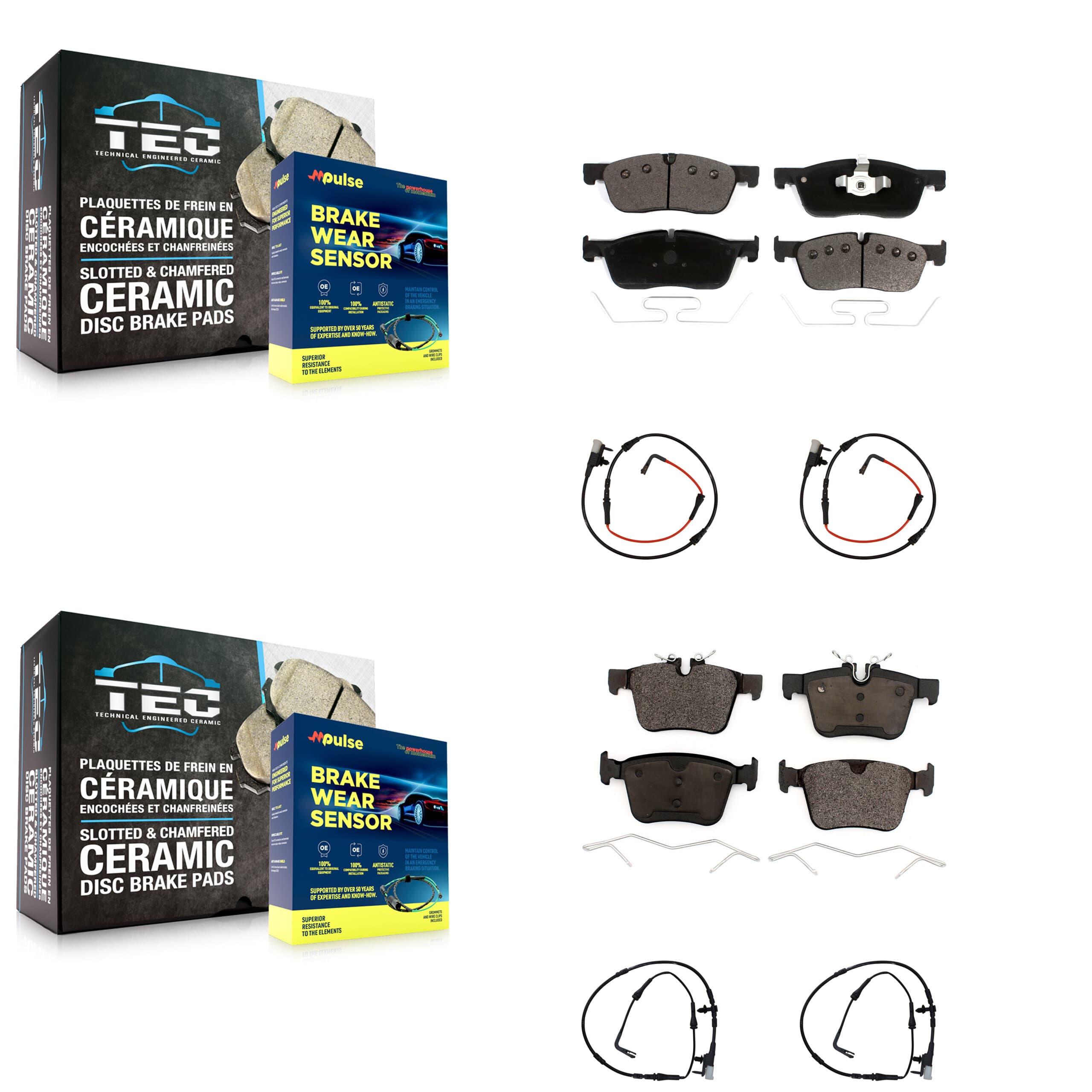 TEC - KTW-100575 - Front and Rear Disc Brake Pad Kits image 1