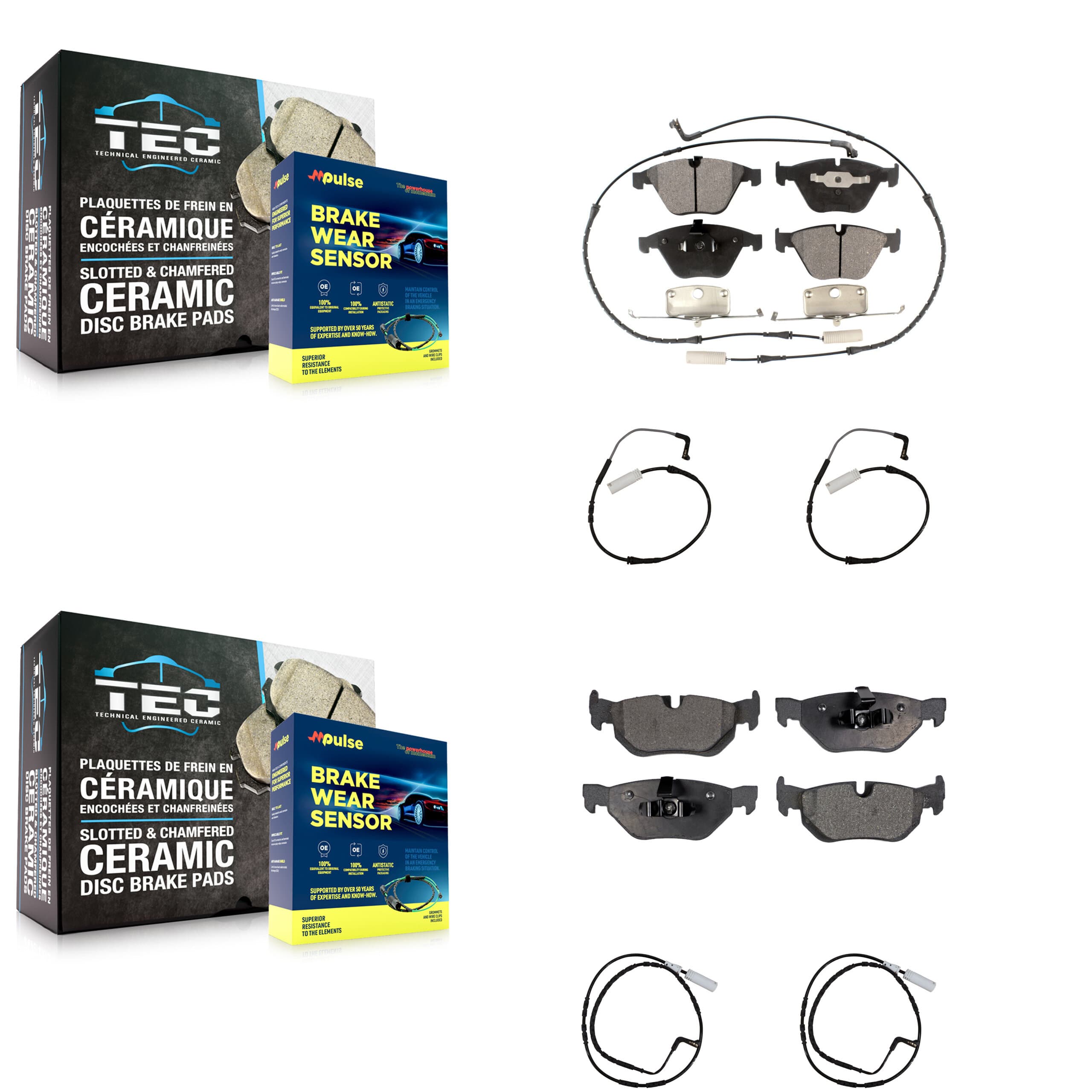 TEC - KTW-100597 - Front and Rear Disc Brake Pad Kits image 1