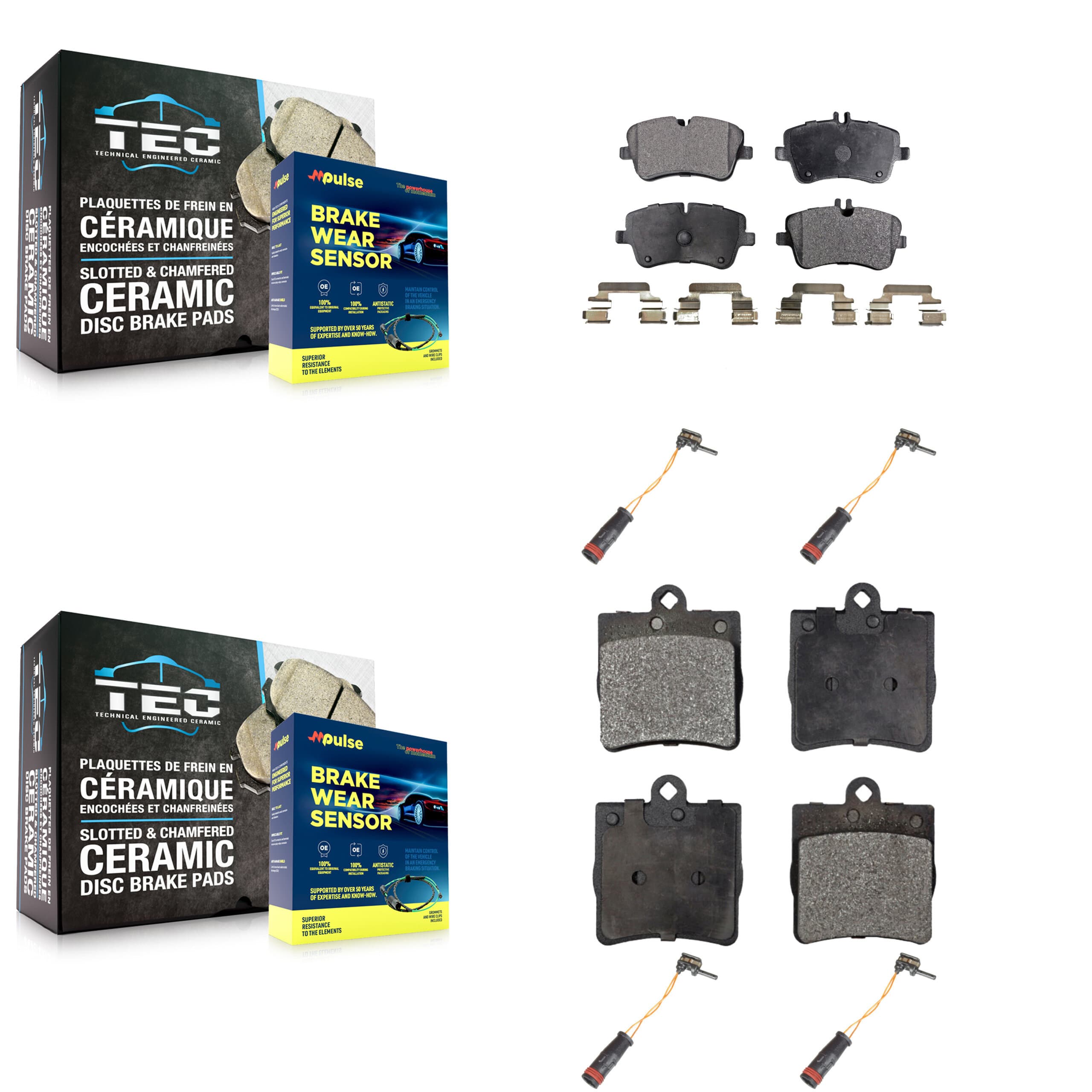 TEC - KTW-100620 - Front and Rear Disc Brake Pad Kits image 1