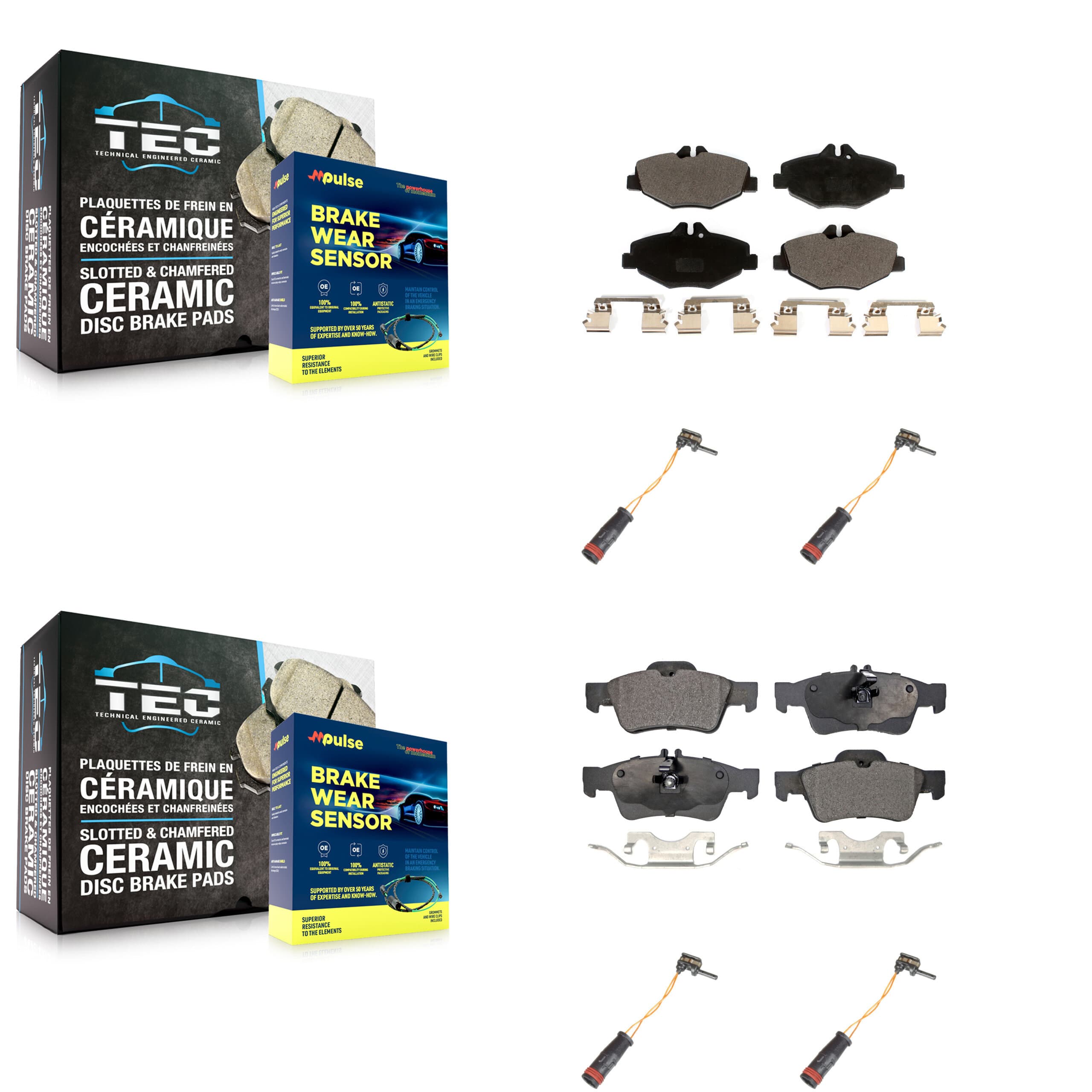 TEC - KTW-100624 - Front and Rear Disc Brake Pad Kits image 1