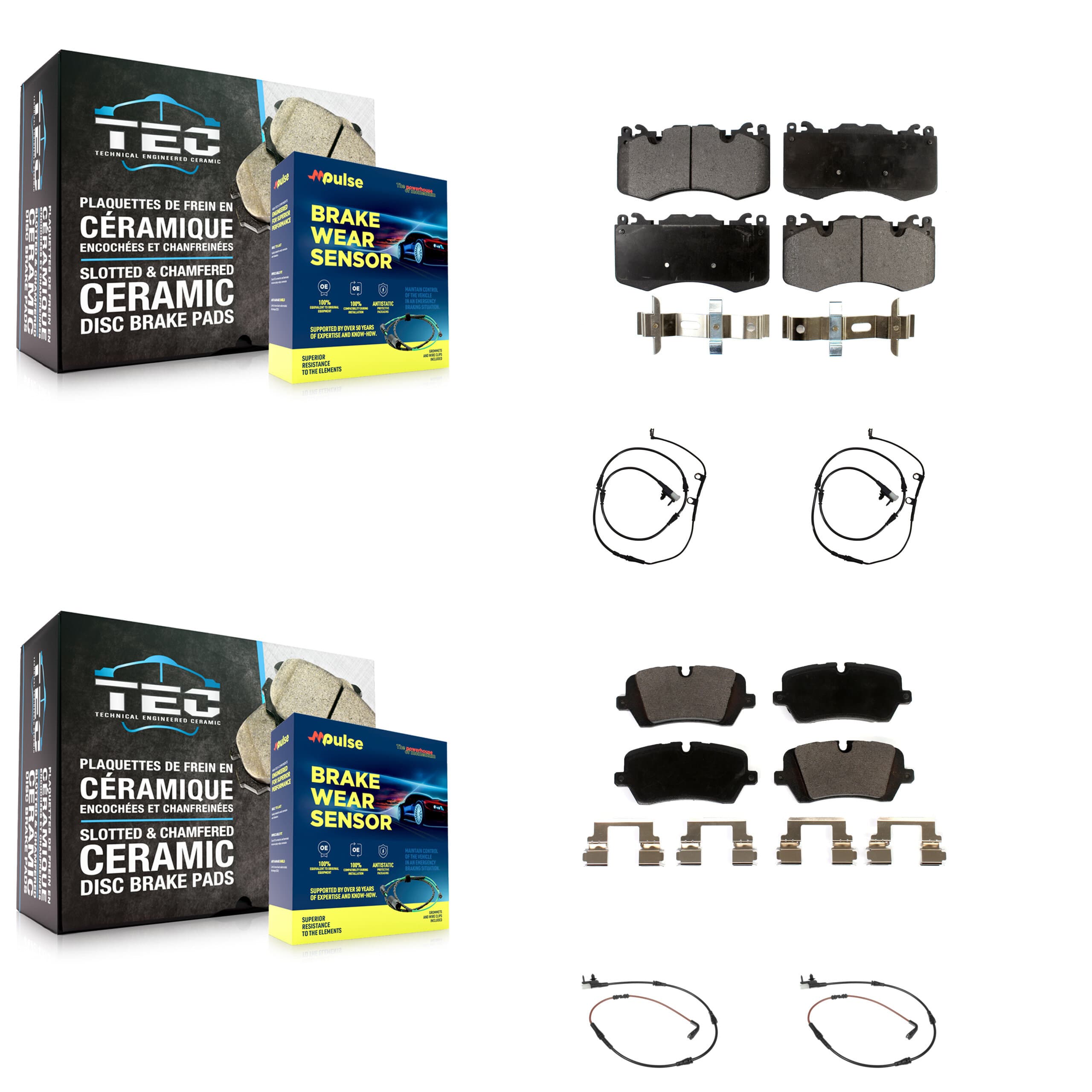 TEC - KTW-100645 - Front and Rear Disc Brake Pad Kits image 1