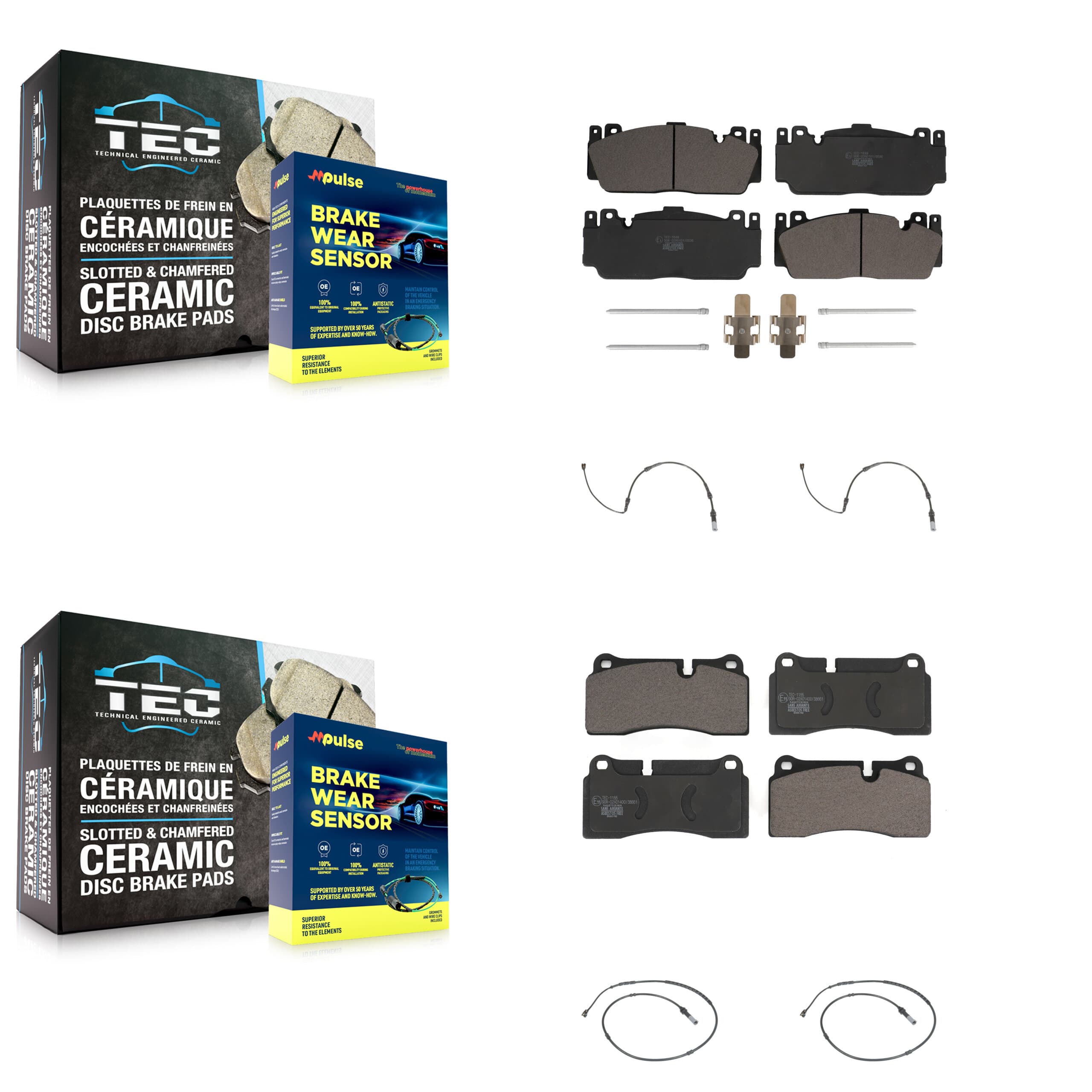 TEC - KTW-100656 - Front and Rear Disc Brake Pad Kits image 1