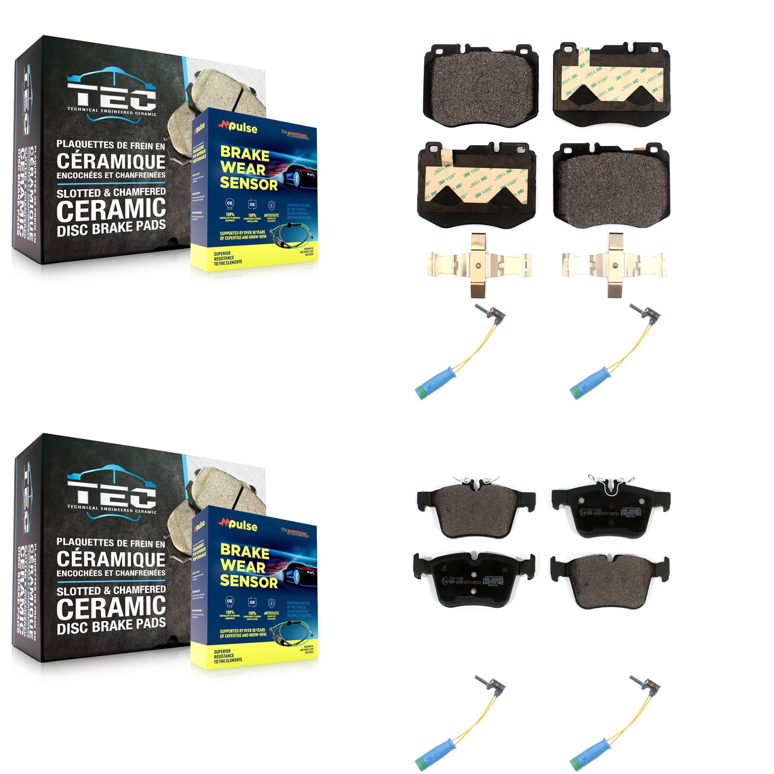 TEC - KTW-100674 - Front and Rear Disc Brake Pad Kits image 1