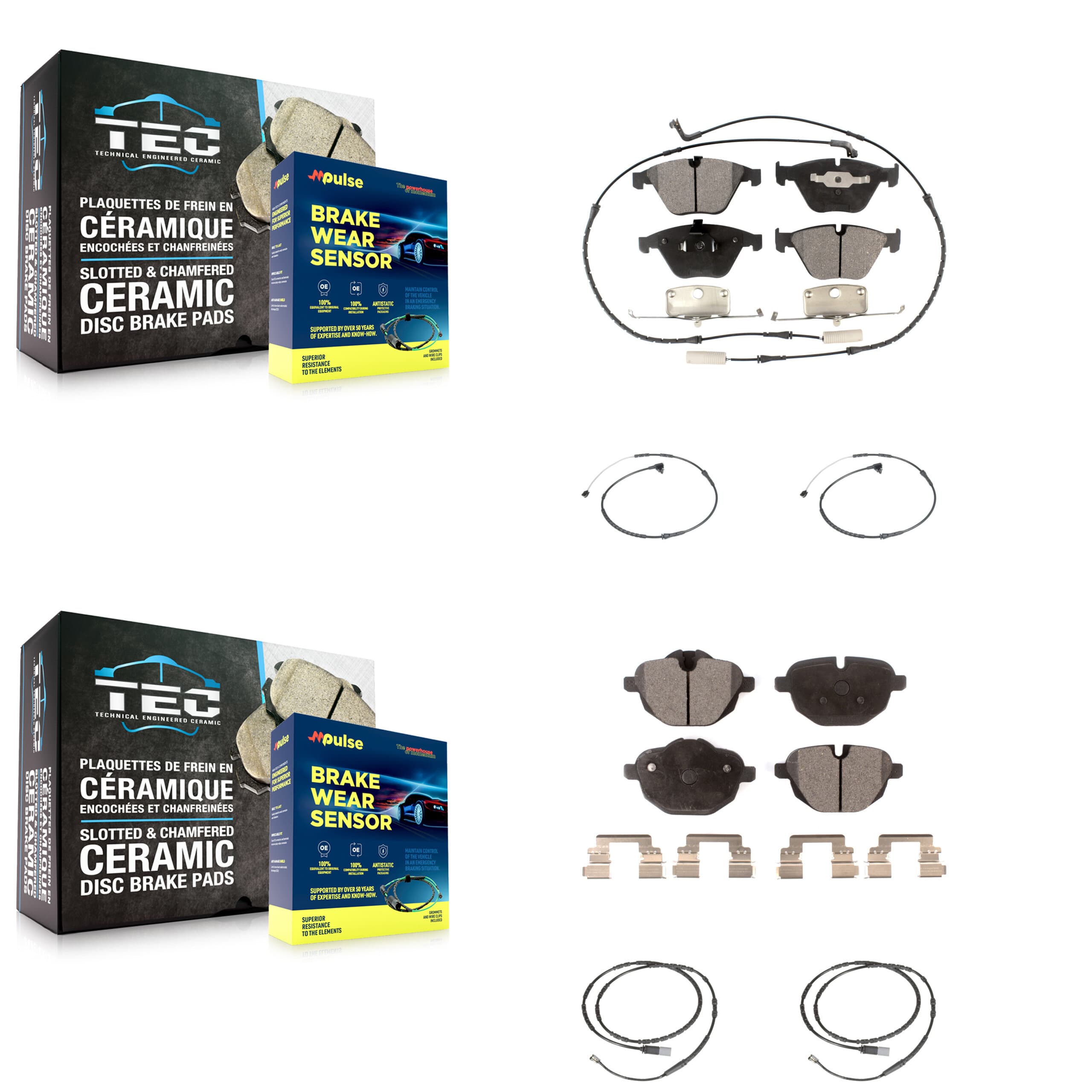 TEC - KTW-100693 - Front and Rear Disc Brake Pad Kits image 1