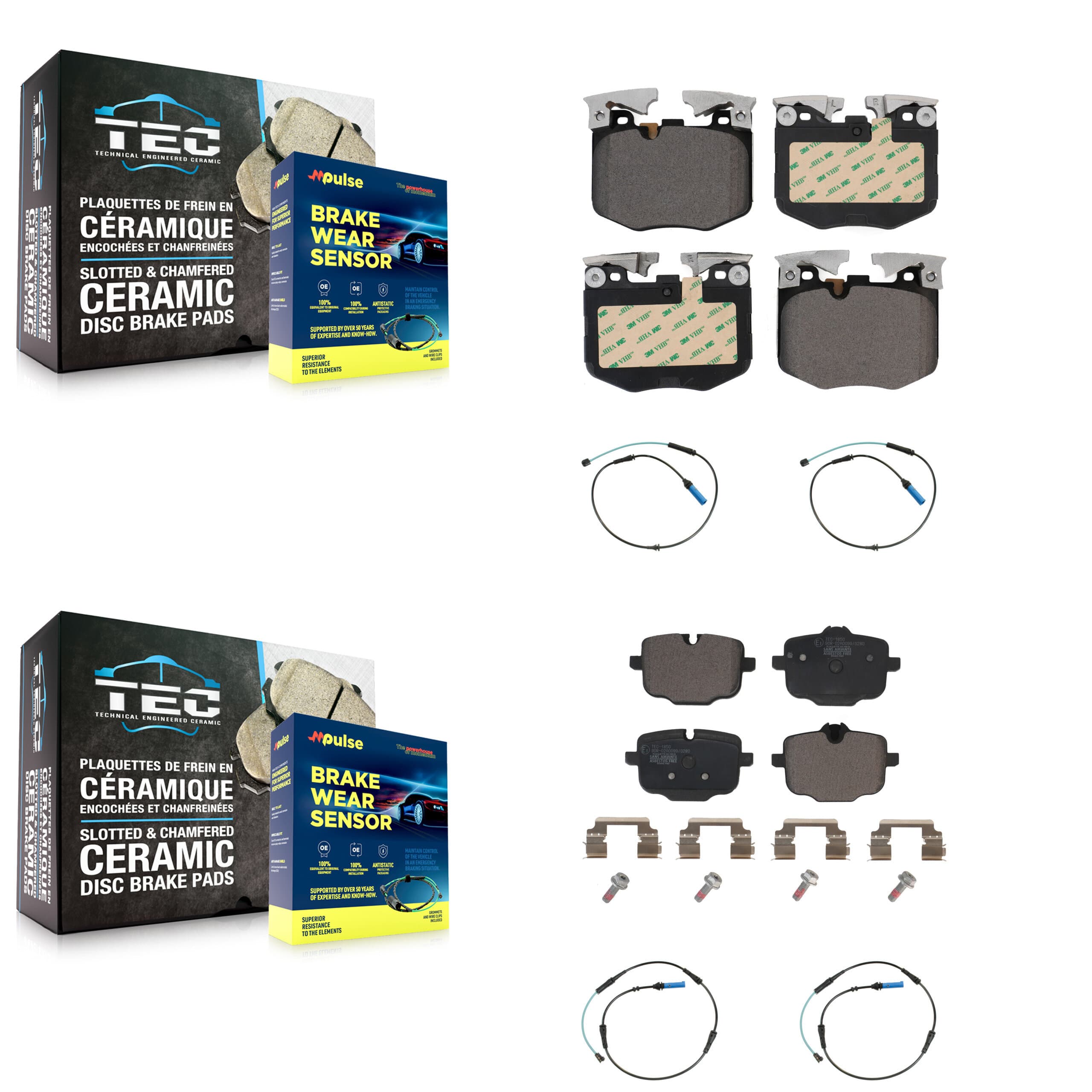 TEC - KTW-100706 - Front and Rear Disc Brake Pad Kits image 1