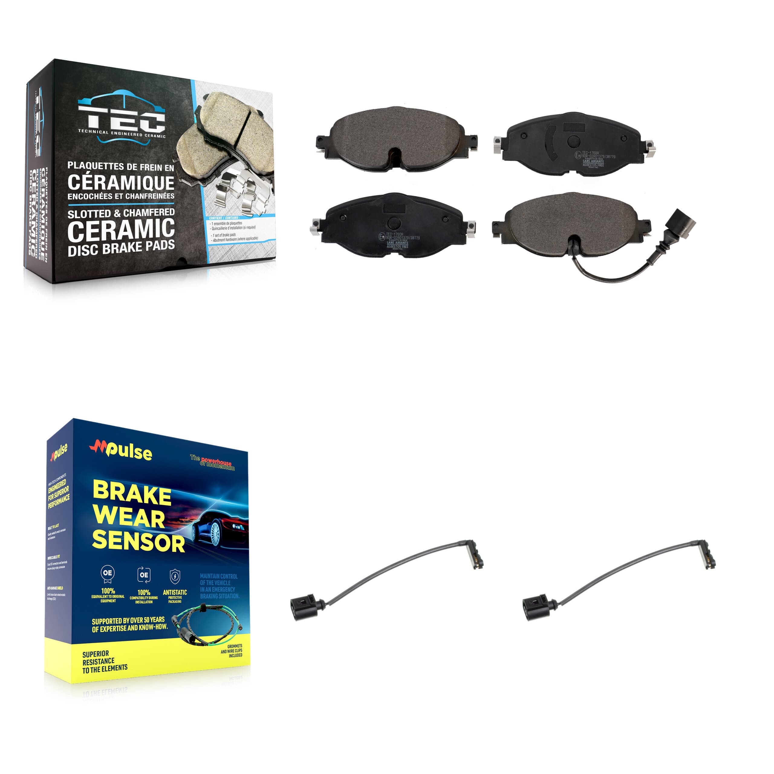 TEC - KTW-100967 - Front Disc Brake Pad Kits image 1