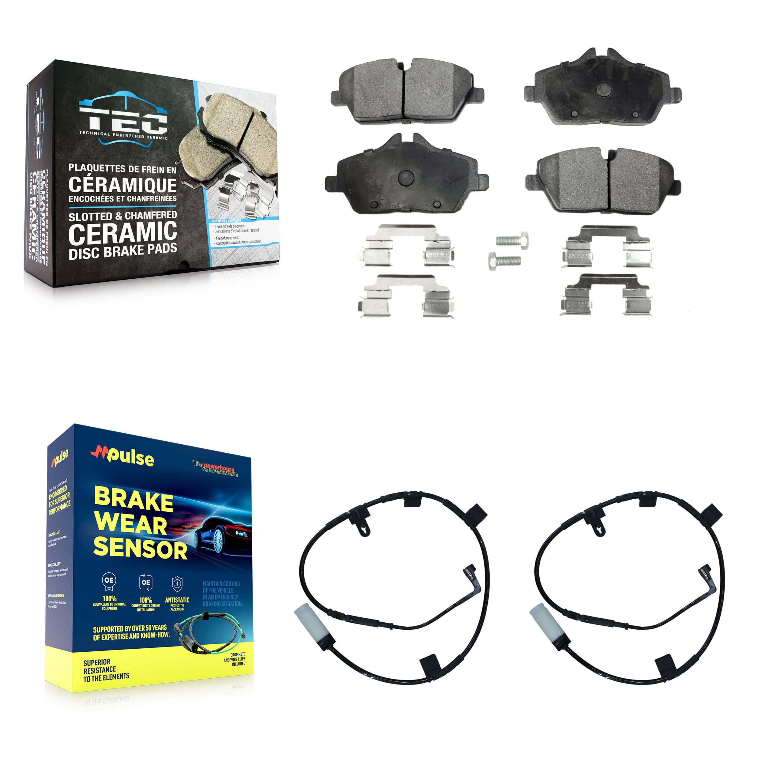 TEC - KTW-100989 - Front Disc Brake Pad Kits image 1