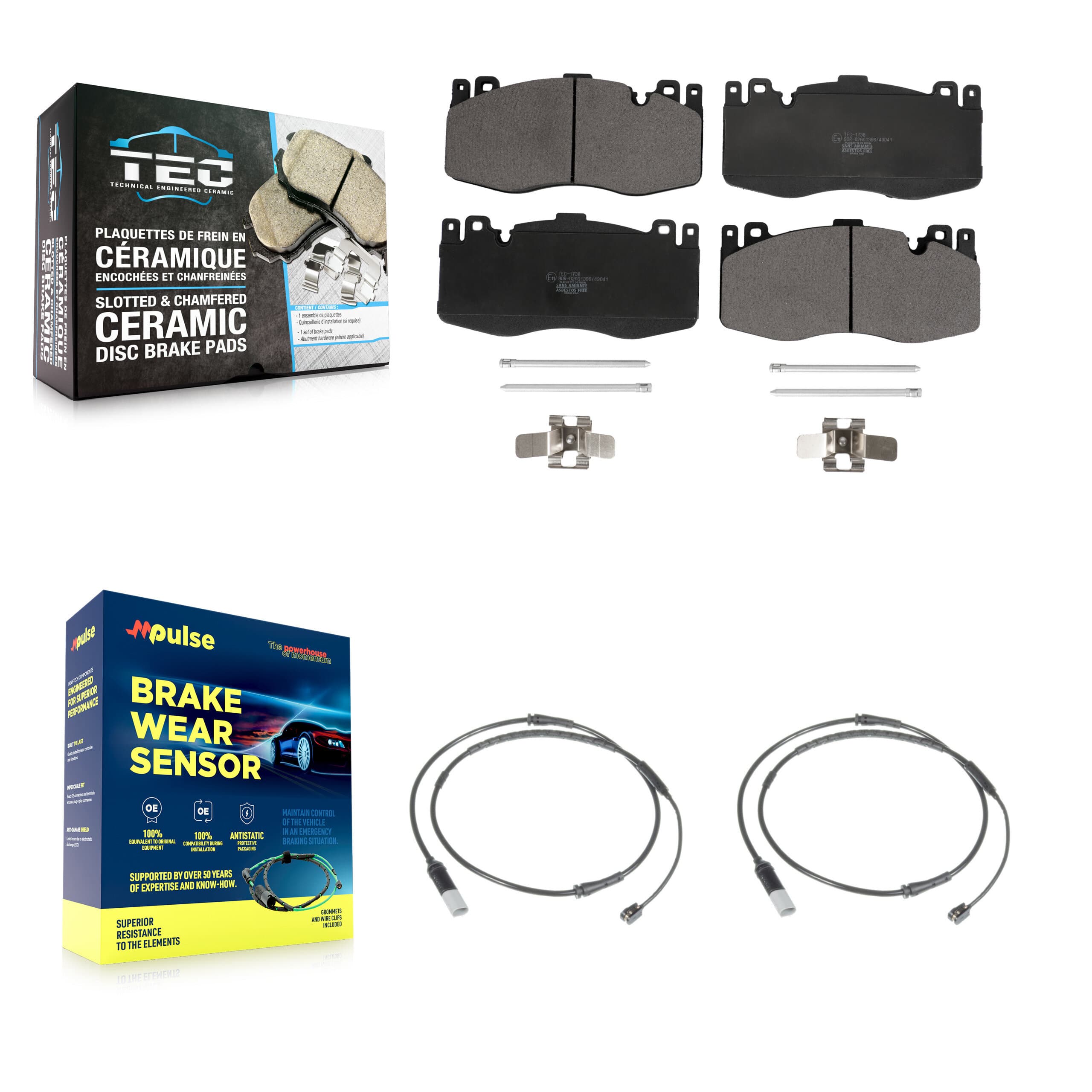TEC - KTW-101026 - Front Disc Brake Pad Kits image 1