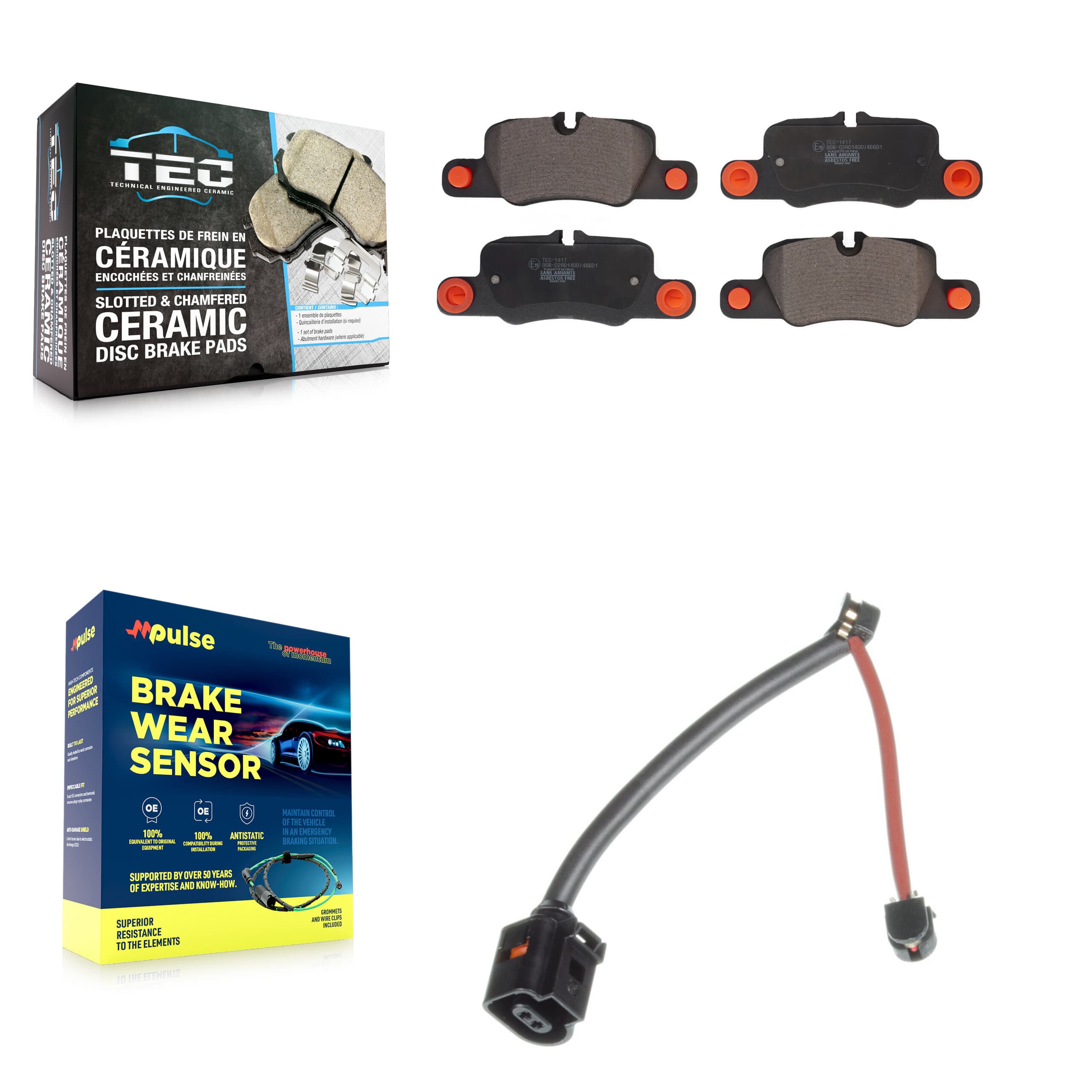 TEC - KTW-101158 - Rear Disc Brake Pad Kits image 1