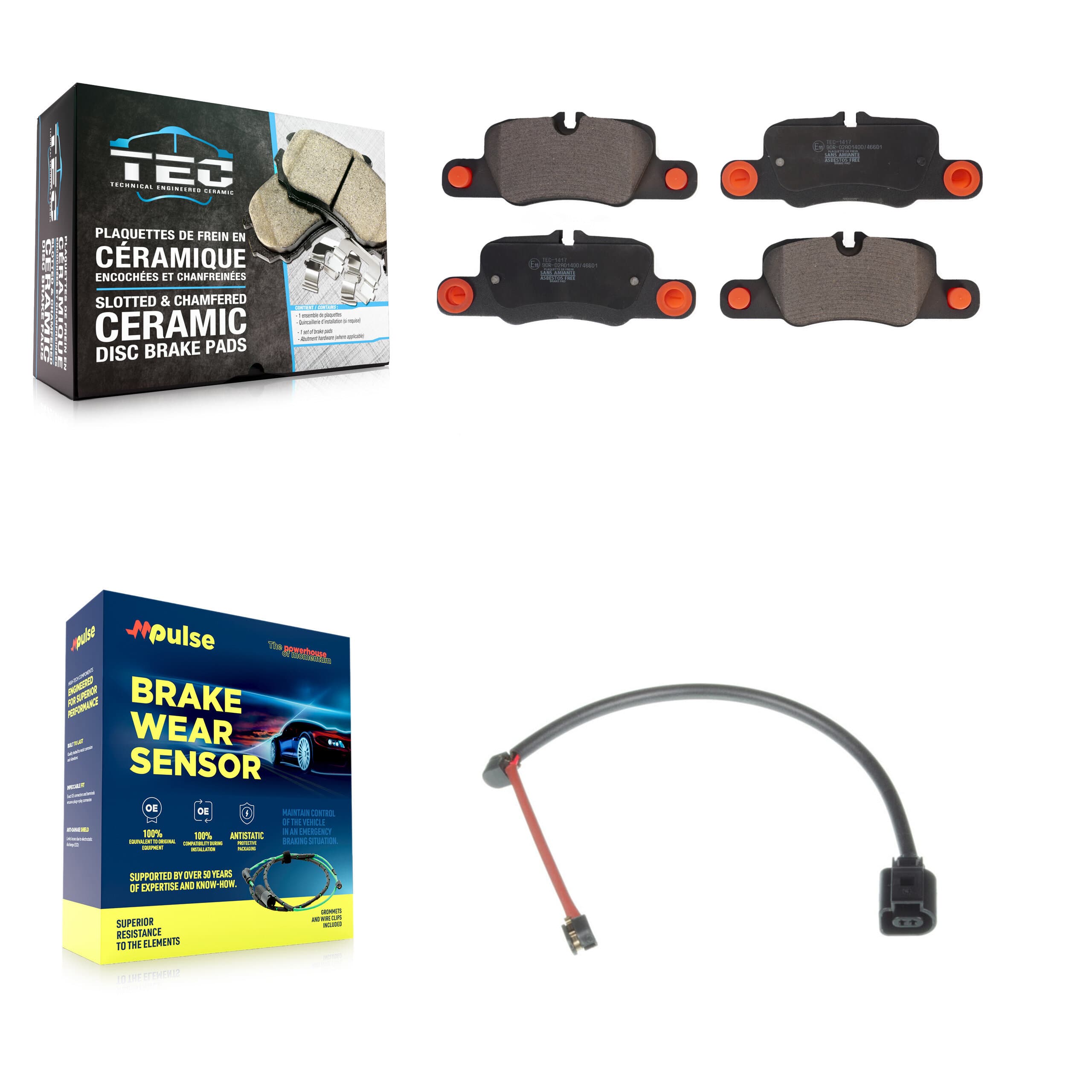 TEC - KTW-101180 - Rear Disc Brake Pad Kits image 1