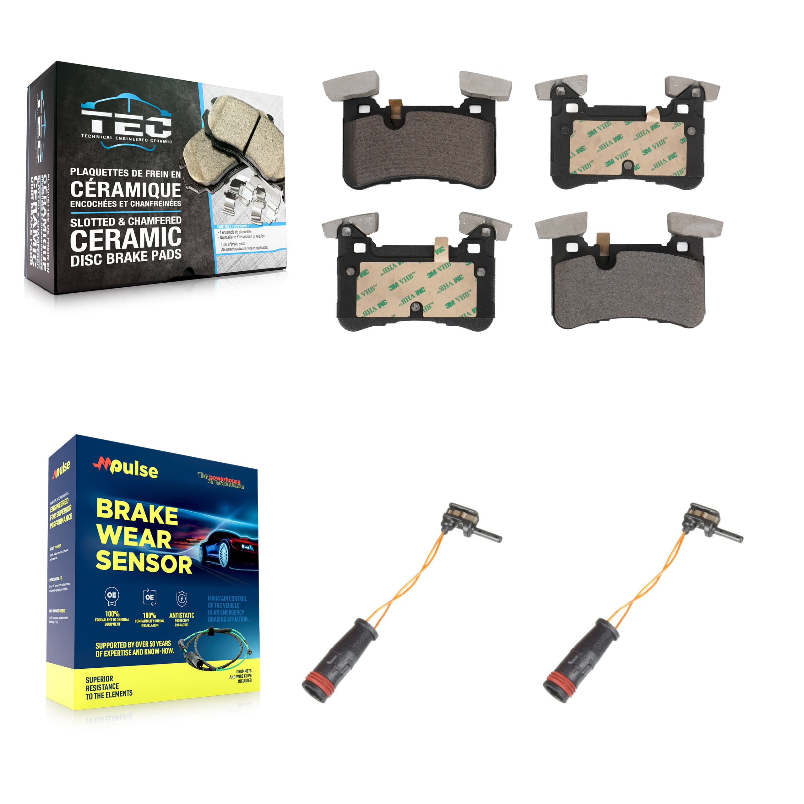 TEC - KTW-101348 - Rear Disc Brake Pad Kits image 1