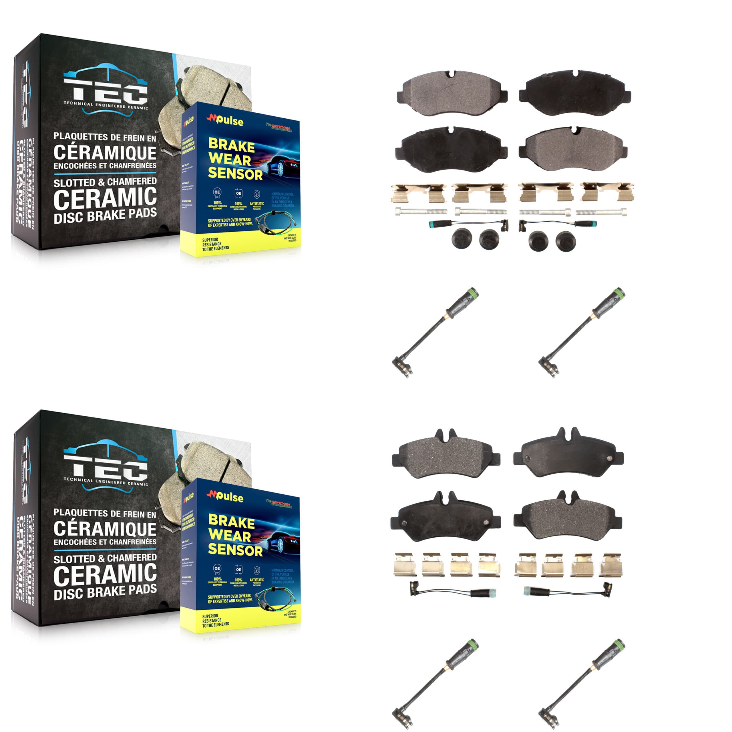 TEC - KTW-101459 - Front and Rear Disc Brake Pad Kits image 1