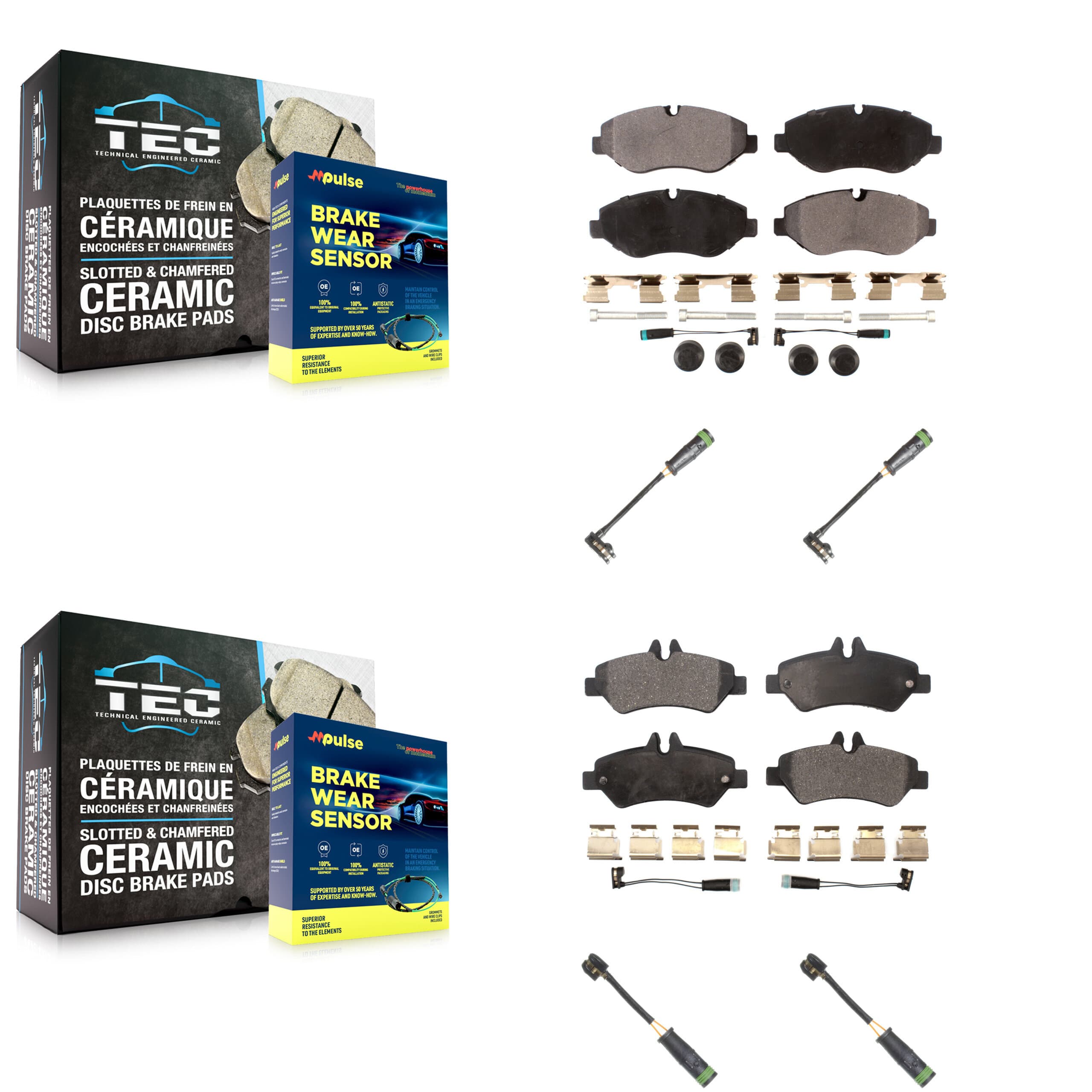 TEC - KTW-101466 - Front and Rear Disc Brake Pad Kits image 1