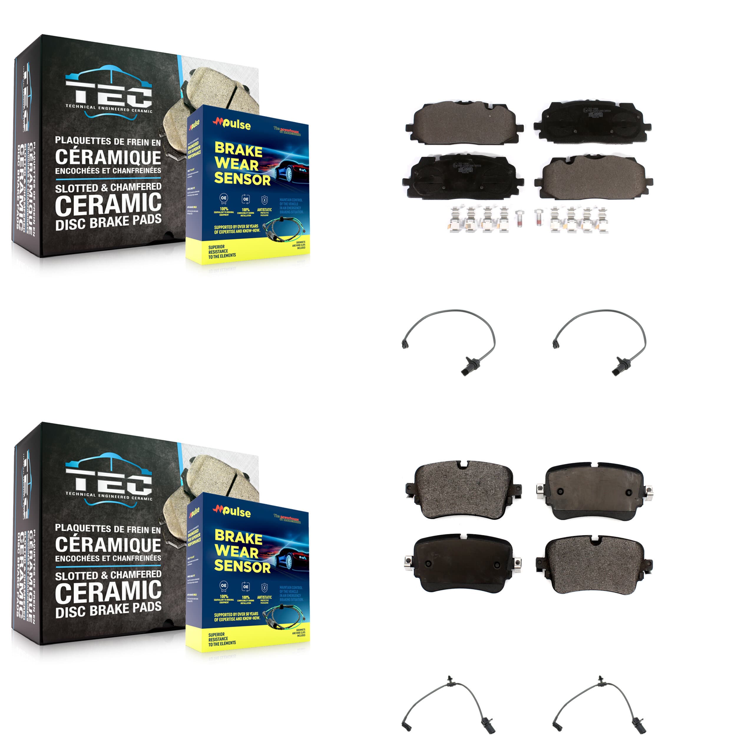 TEC - KTW-101467 - Front and Rear Disc Brake Pad Kits image 1