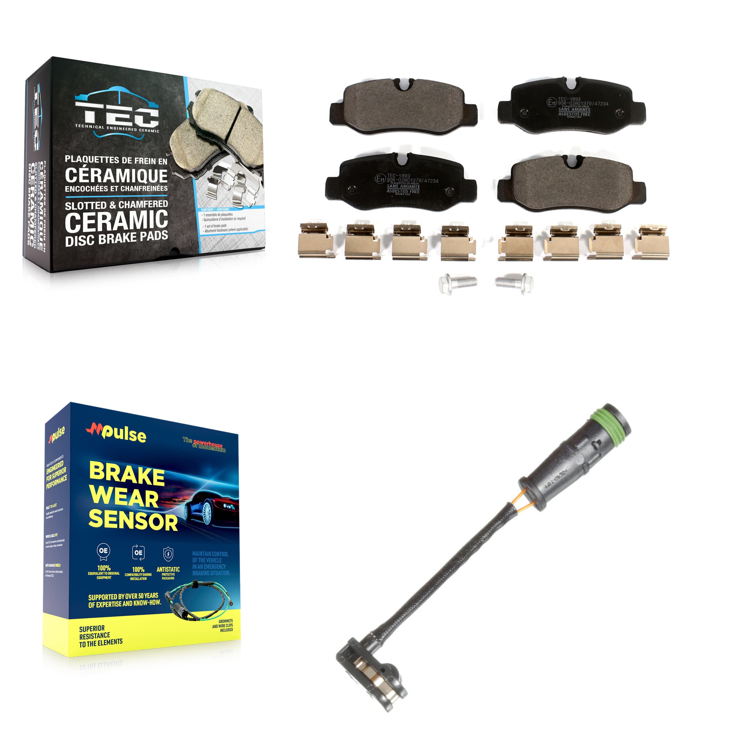 TEC - KTW-101501 - Rear Disc Brake Pad Kits image 1