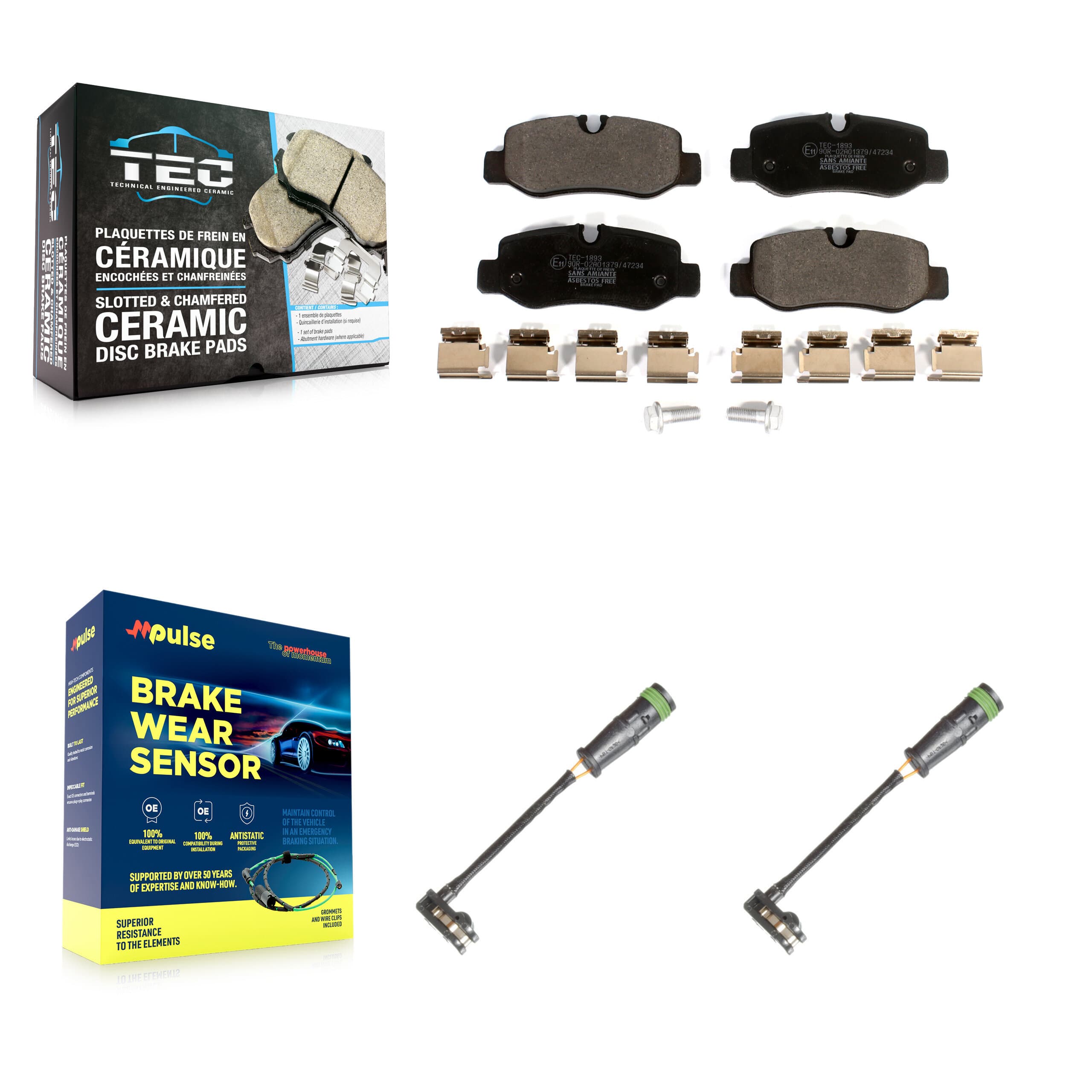 TEC - KTW-101512 - Rear Disc Brake Pad Kits image 1