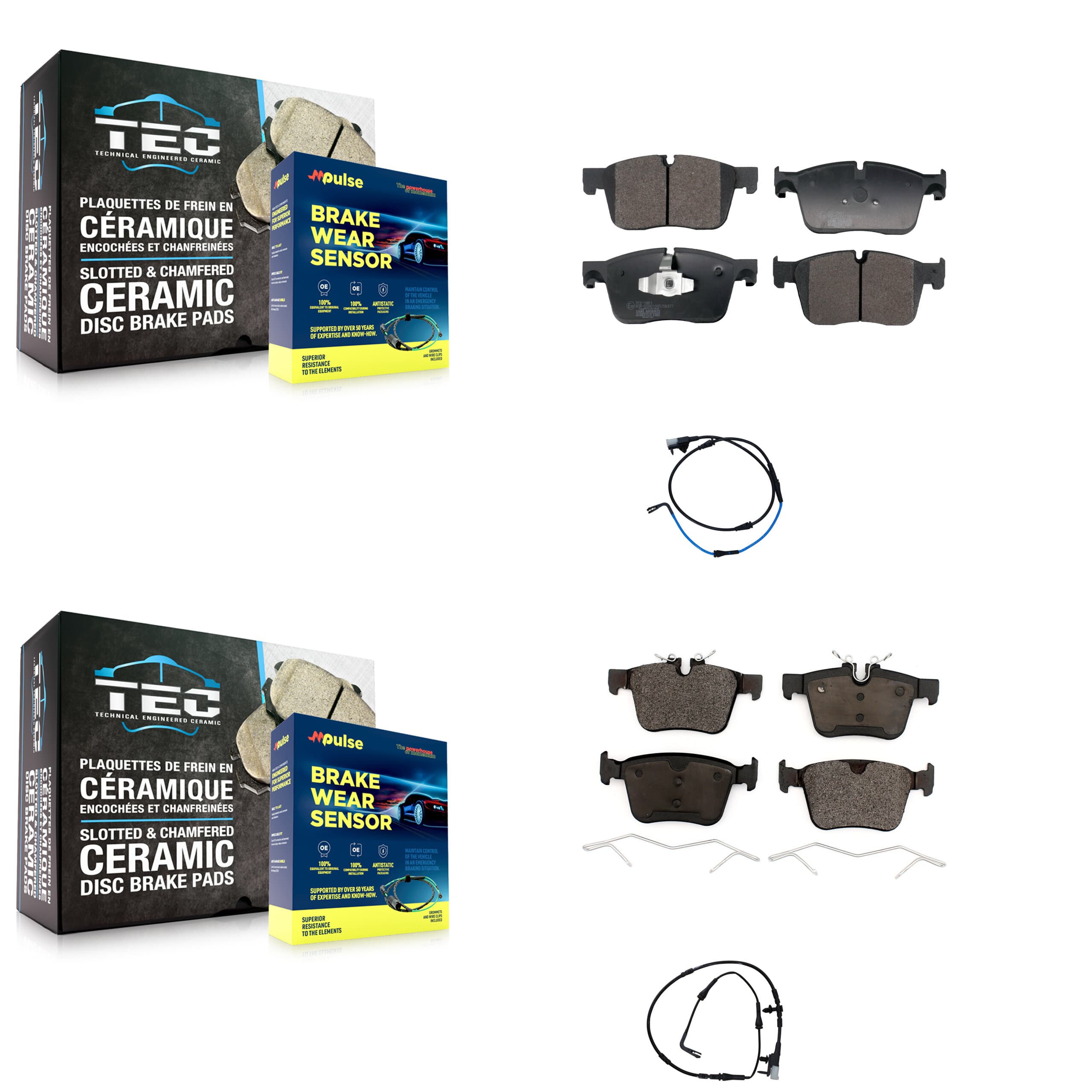 TEC - KTW-101537 - Front and Rear Disc Brake Pad Kits image 1