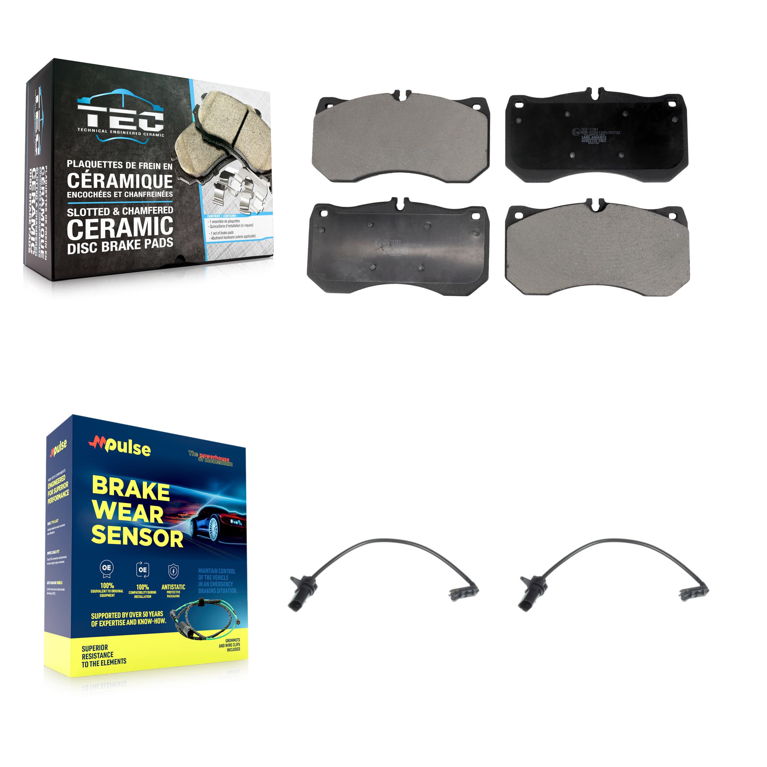 TEC - KTW-101565 - Front Disc Brake Pad Kits image 1