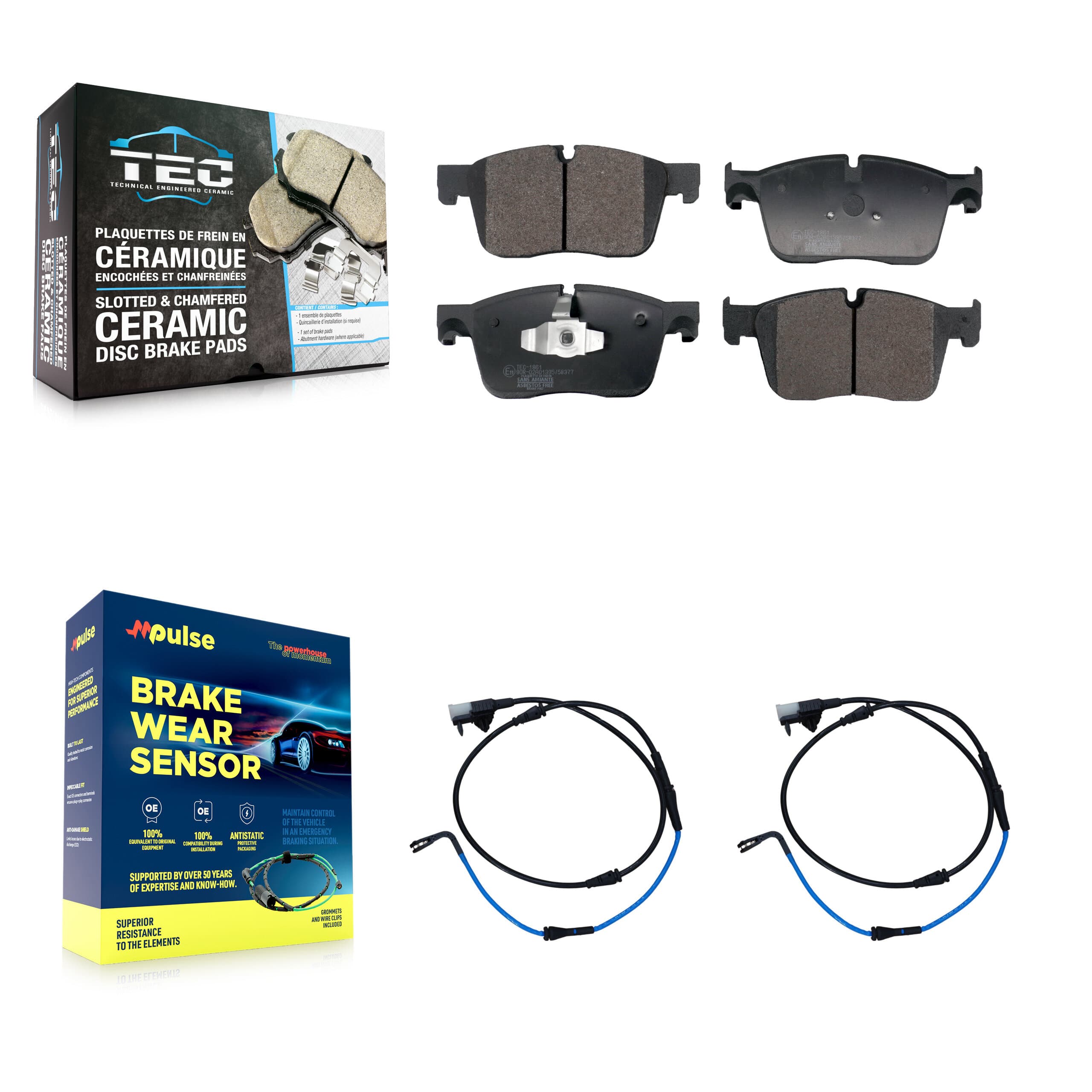 TEC - KTW-101566 - Front Disc Brake Pad Kits image 1