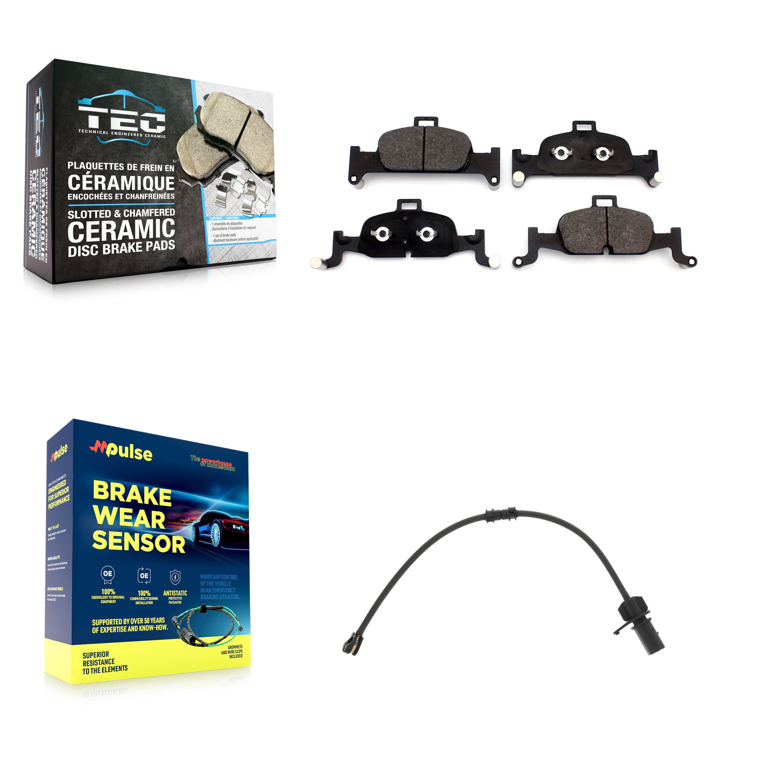 TEC - KTW-101585 - Front Disc Brake Pad Kits image 1