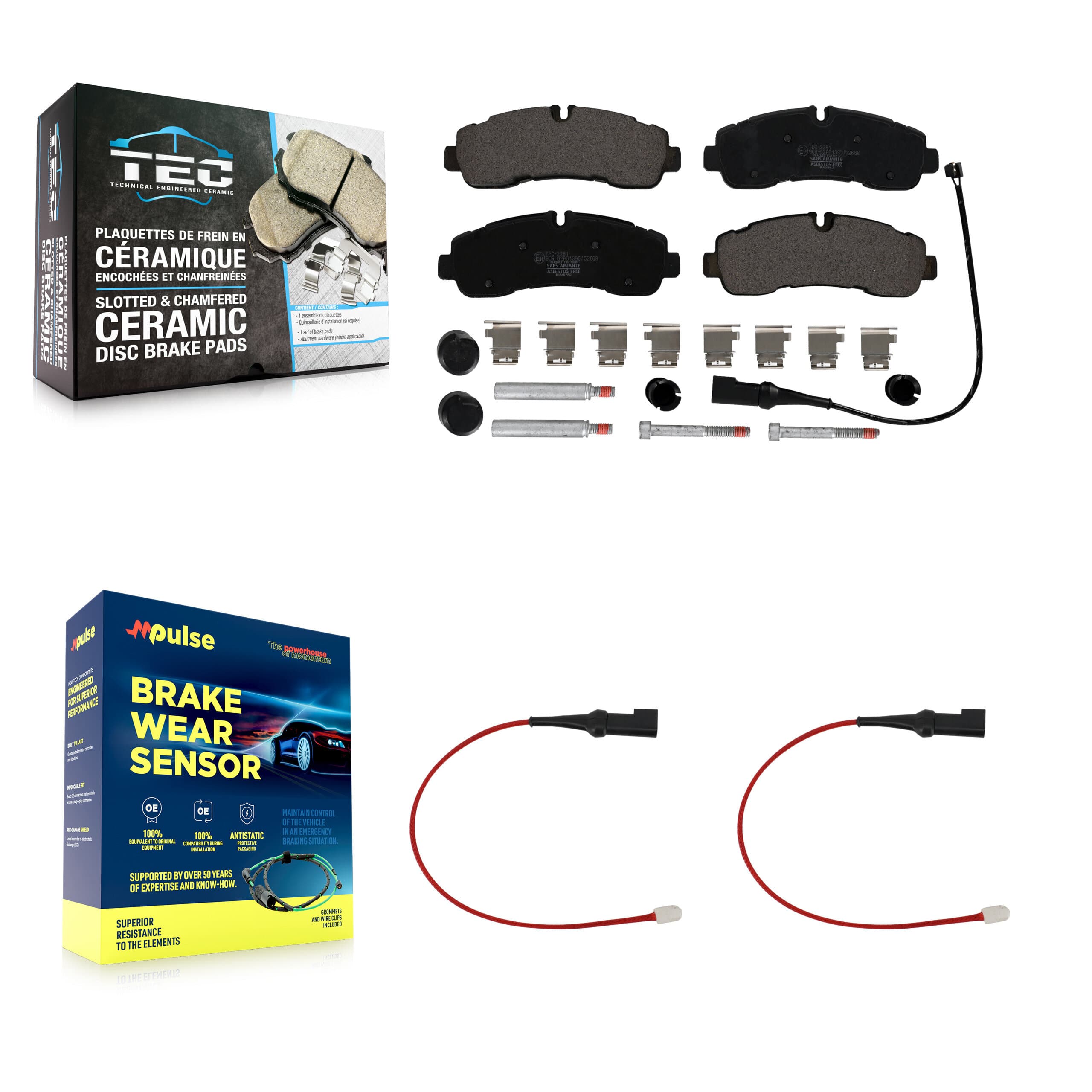 TEC - KTW-101595 - Rear Disc Brake Pad Kits image 1